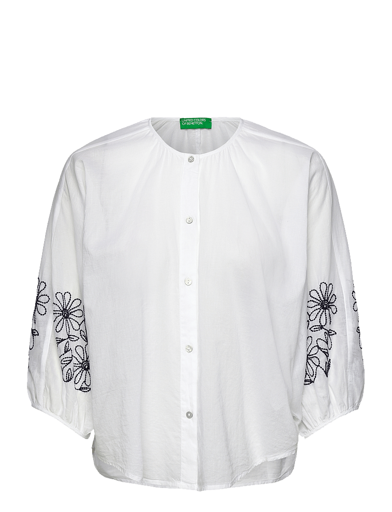 United Colors of Benetton - SHIRT - short-sleeved blouses - white - 0