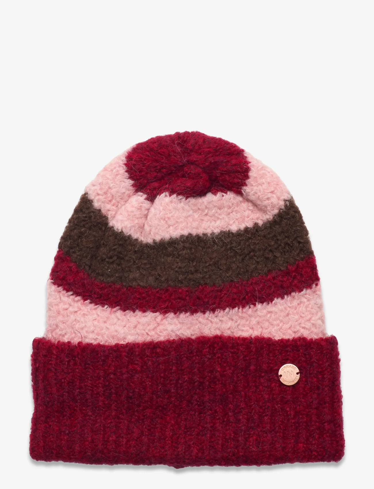 UnmadeCopenhagen - GunhildUM Beanie - adītas cepures - art red/pink/brown - 0