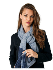 UnmadeCopenhagen - LarnaUM Scarf - winter scarves - art blue - 3