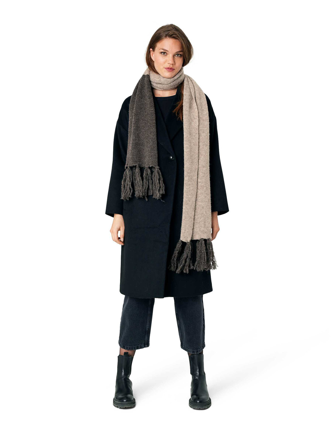 UnmadeCopenhagen - LarnaUM Scarf - winter scarves - art brown - 1