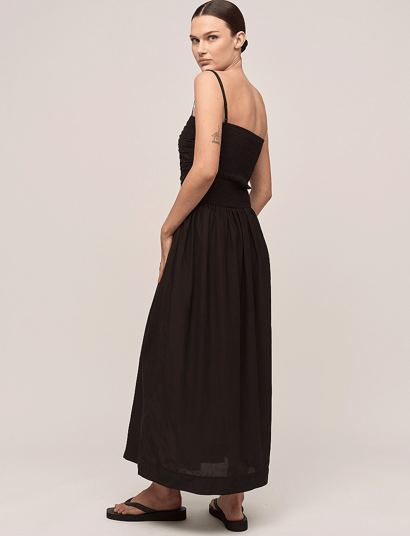 Once Untold - Silkey Smock Dress - midikleider - black - 5