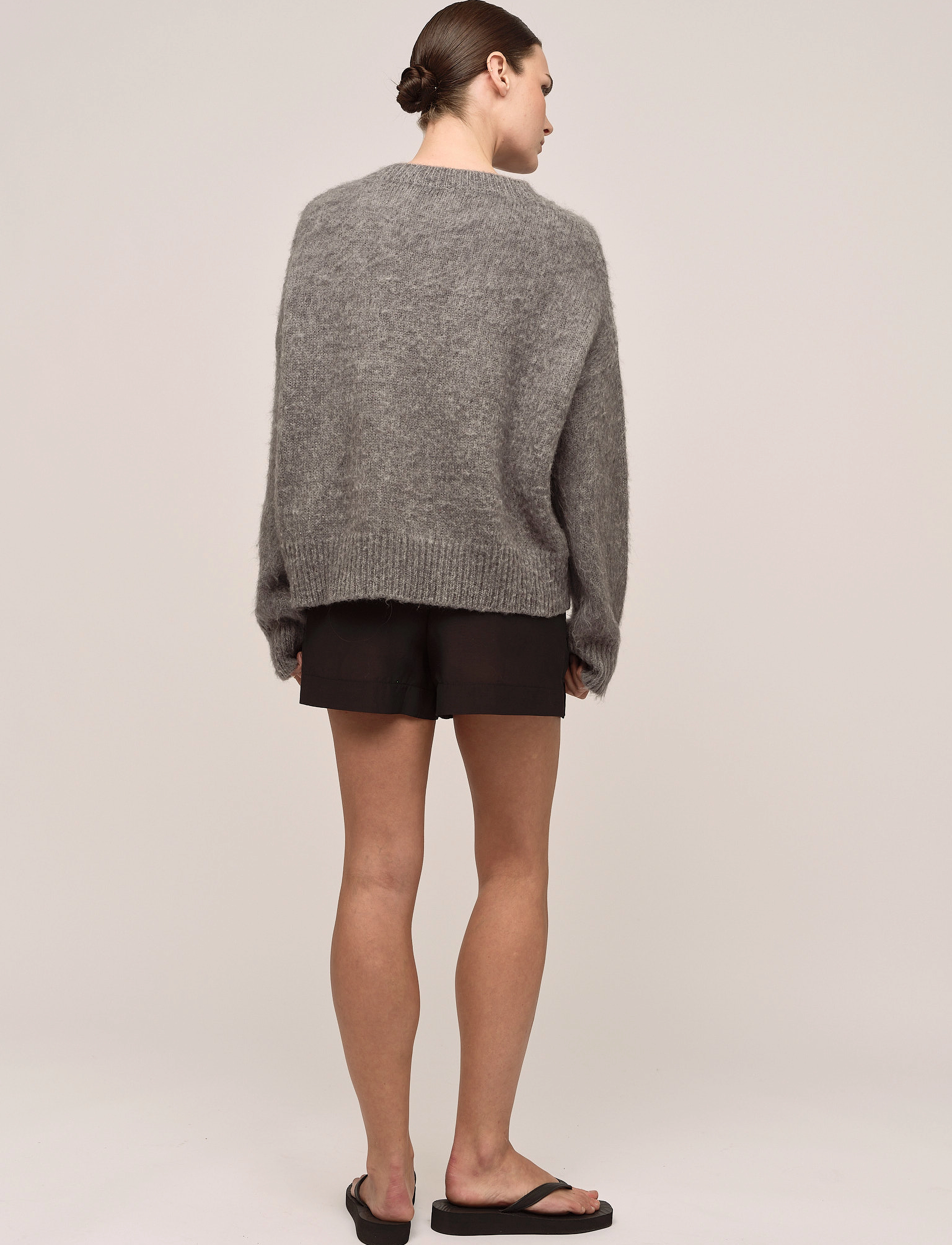 Once Untold - Florie Brushed Sweater - swetry - dk grey - 4