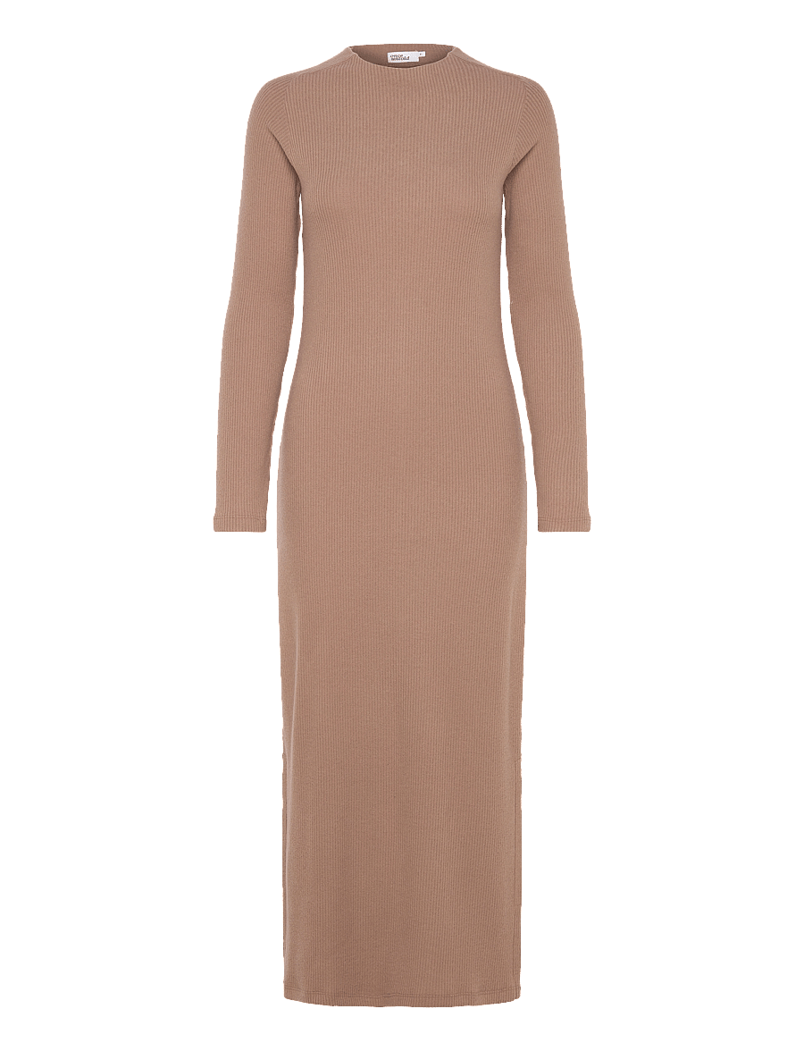 Once Untold - Daniela Rib Dress - strickkleider - brown melange - 1