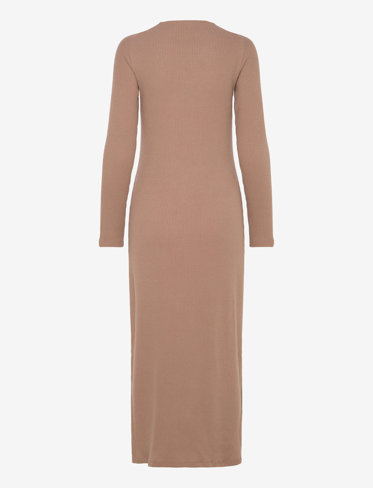 Once Untold - Daniela Rib Dress - knitted dresses - brown melange - 2
