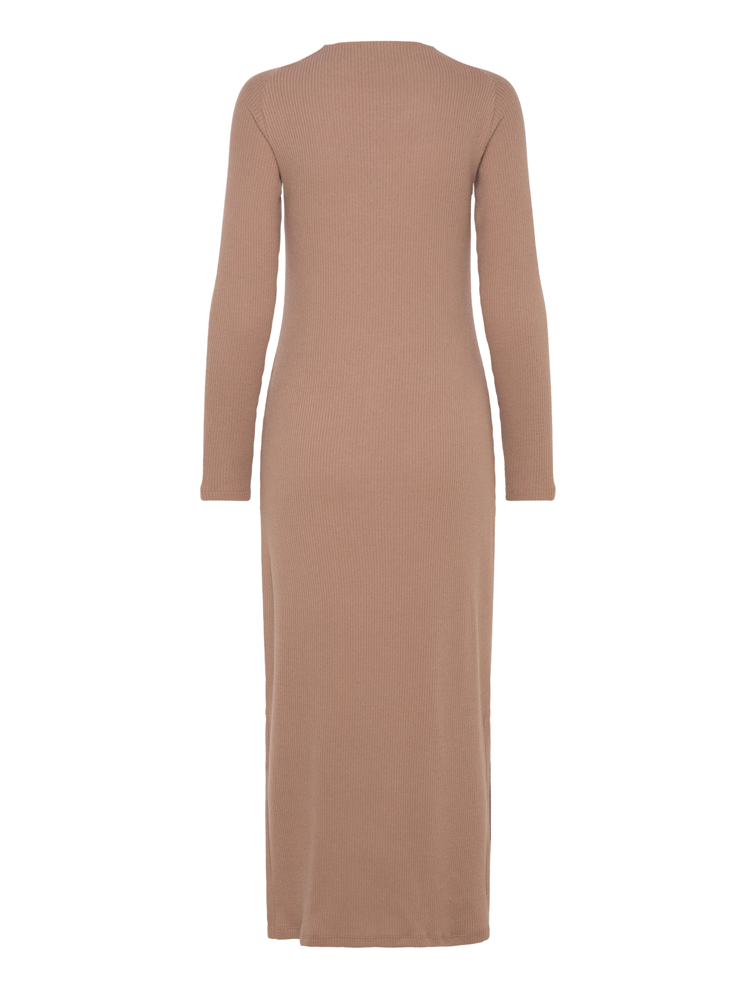 Once Untold - Daniela Rib Dress - strikkjoler - brown melange - 2