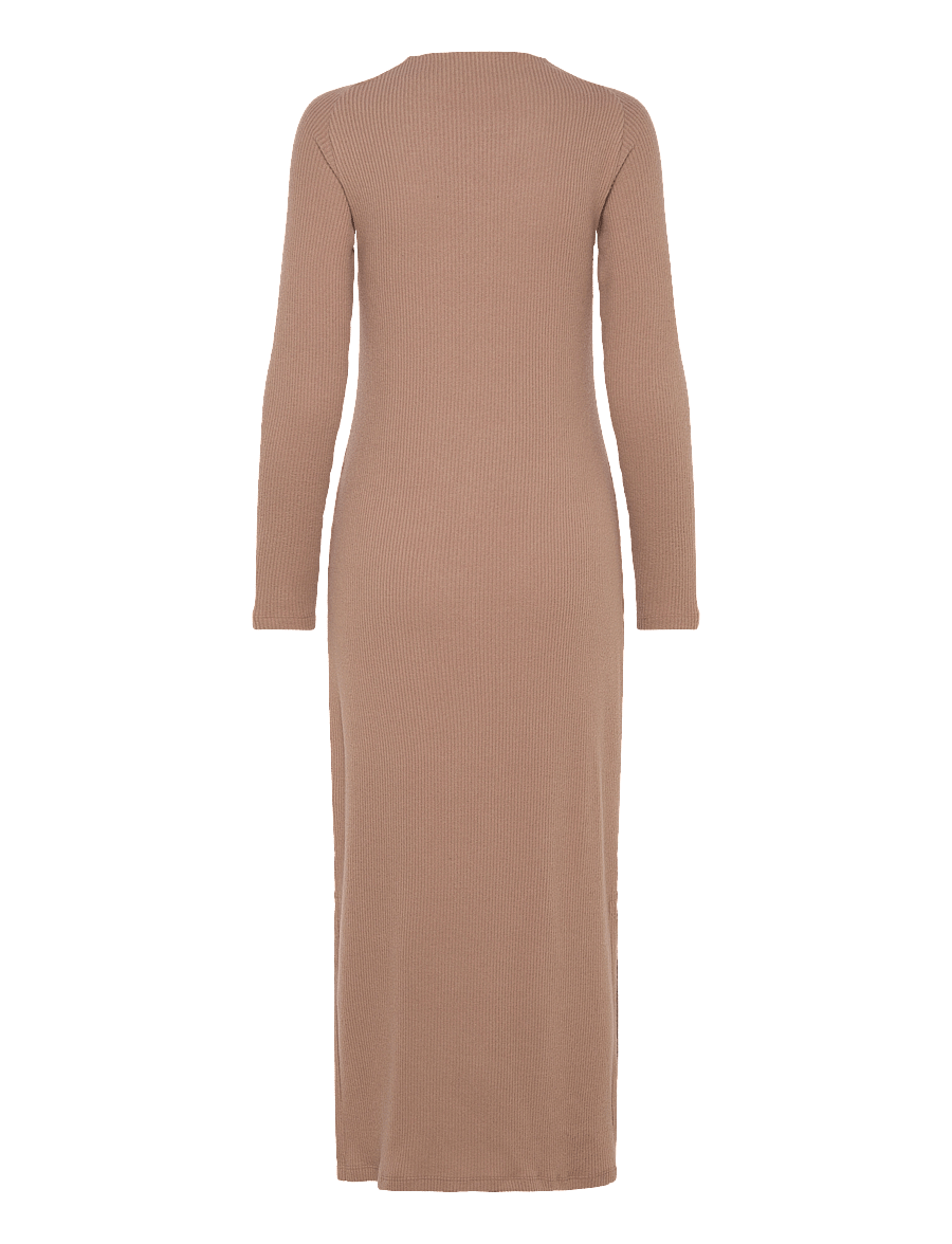 Once Untold - Daniela Rib Dress - strickkleider - brown melange - 2