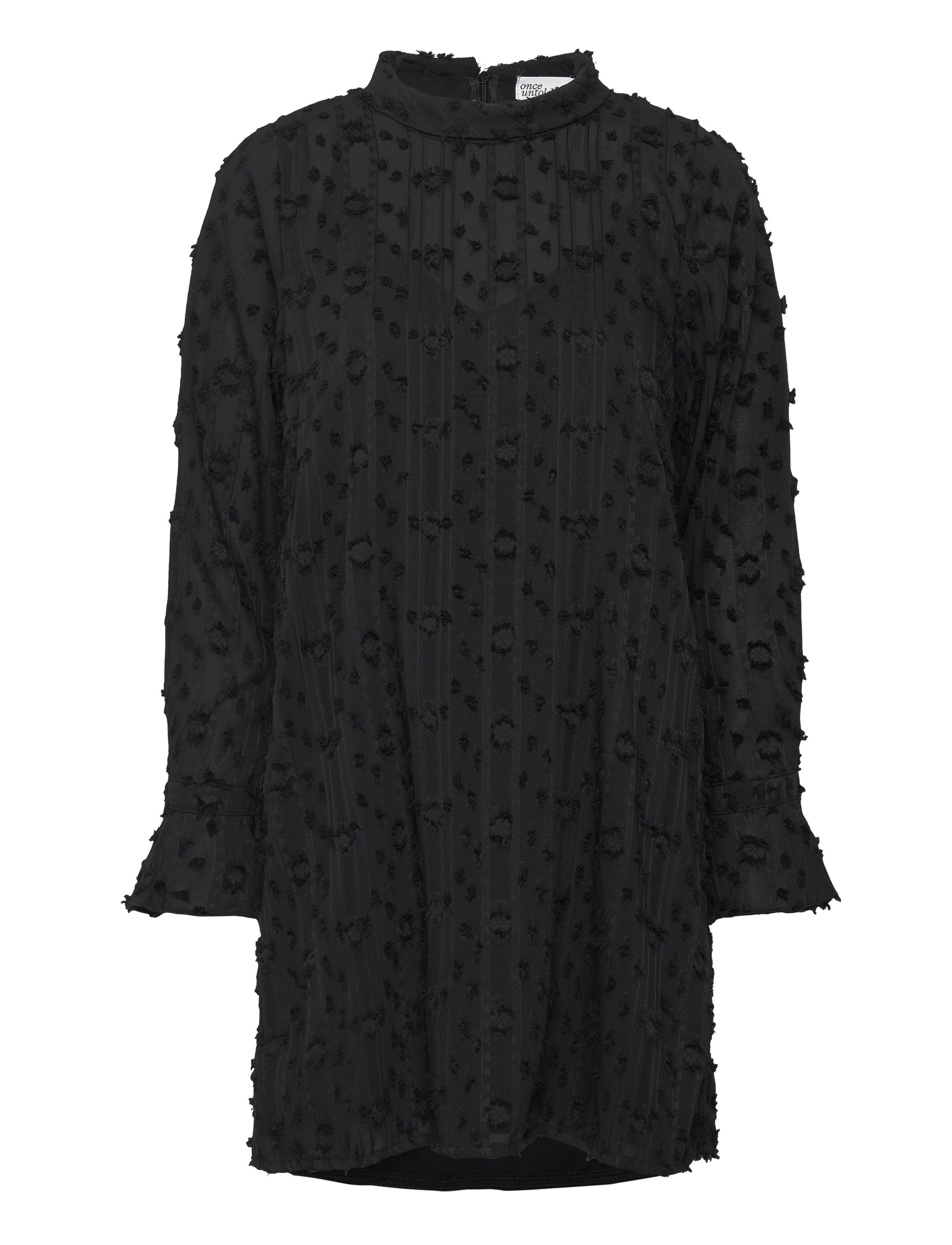 ONCE UNTOLD Julia Mock Neck Kleid Schwarz - XS - Damen