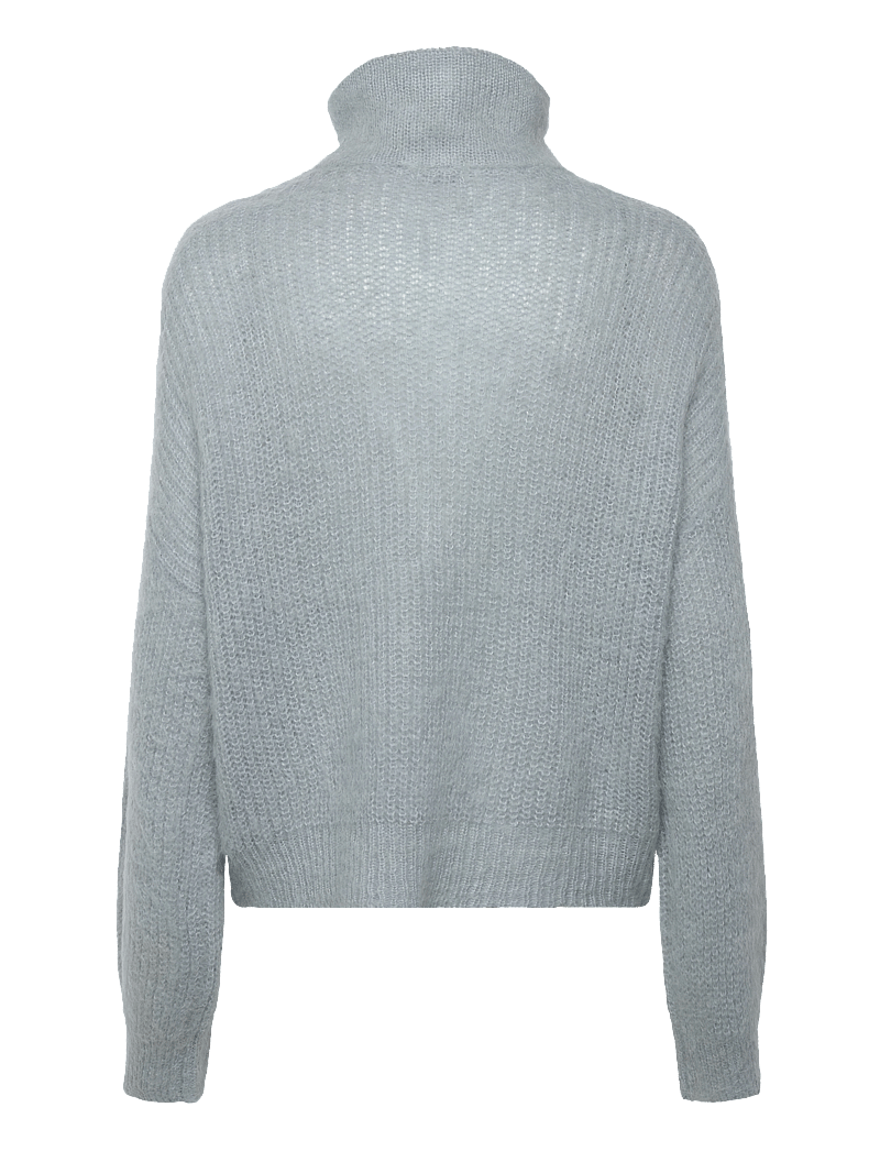 Once Untold - Florie Brushed Zip Knit - striktrøjer - sky blue - 2