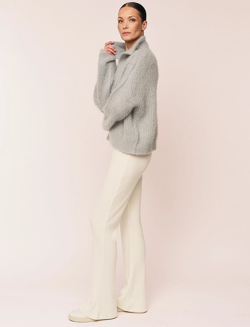 Once Untold - Florie Brushed Zip Knit - striktrøjer - sky blue - 5