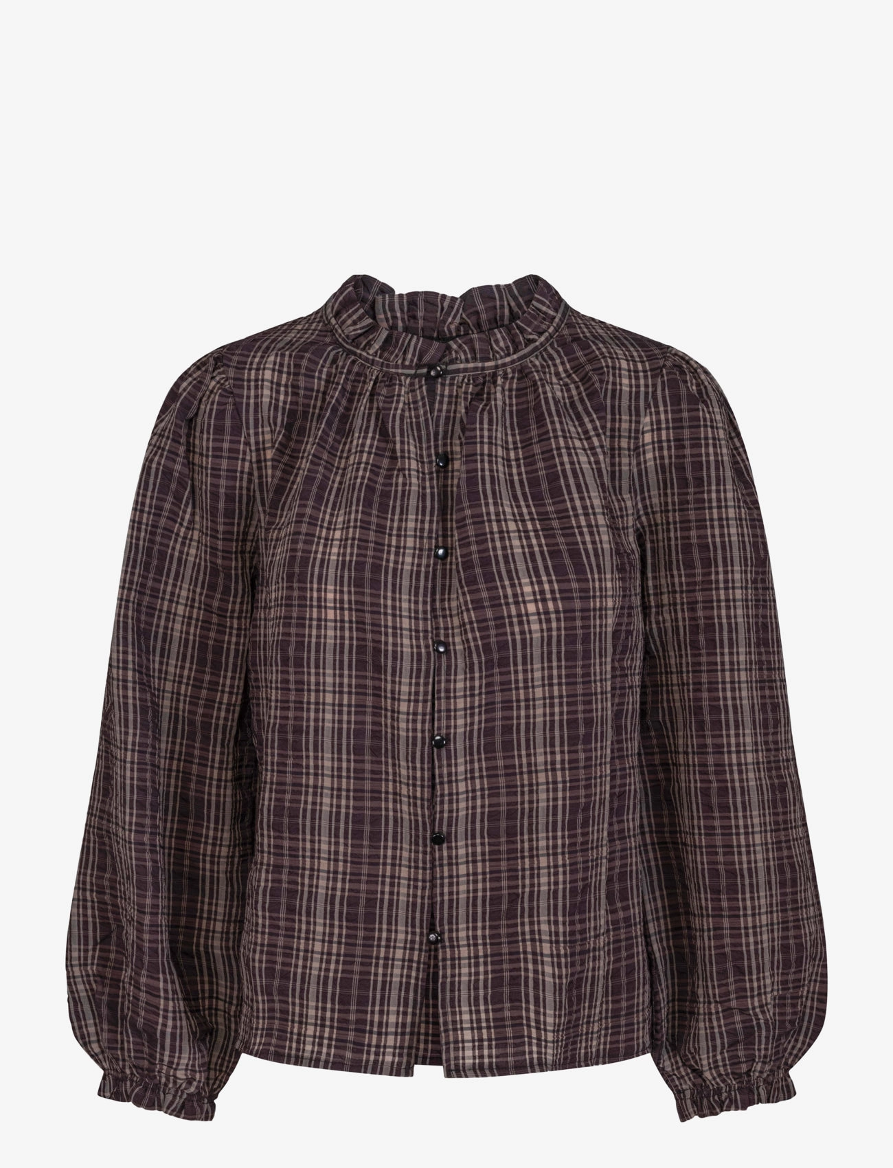 ONCE UNTOLD Highline Button Bluse Schwarz - XS - Damen