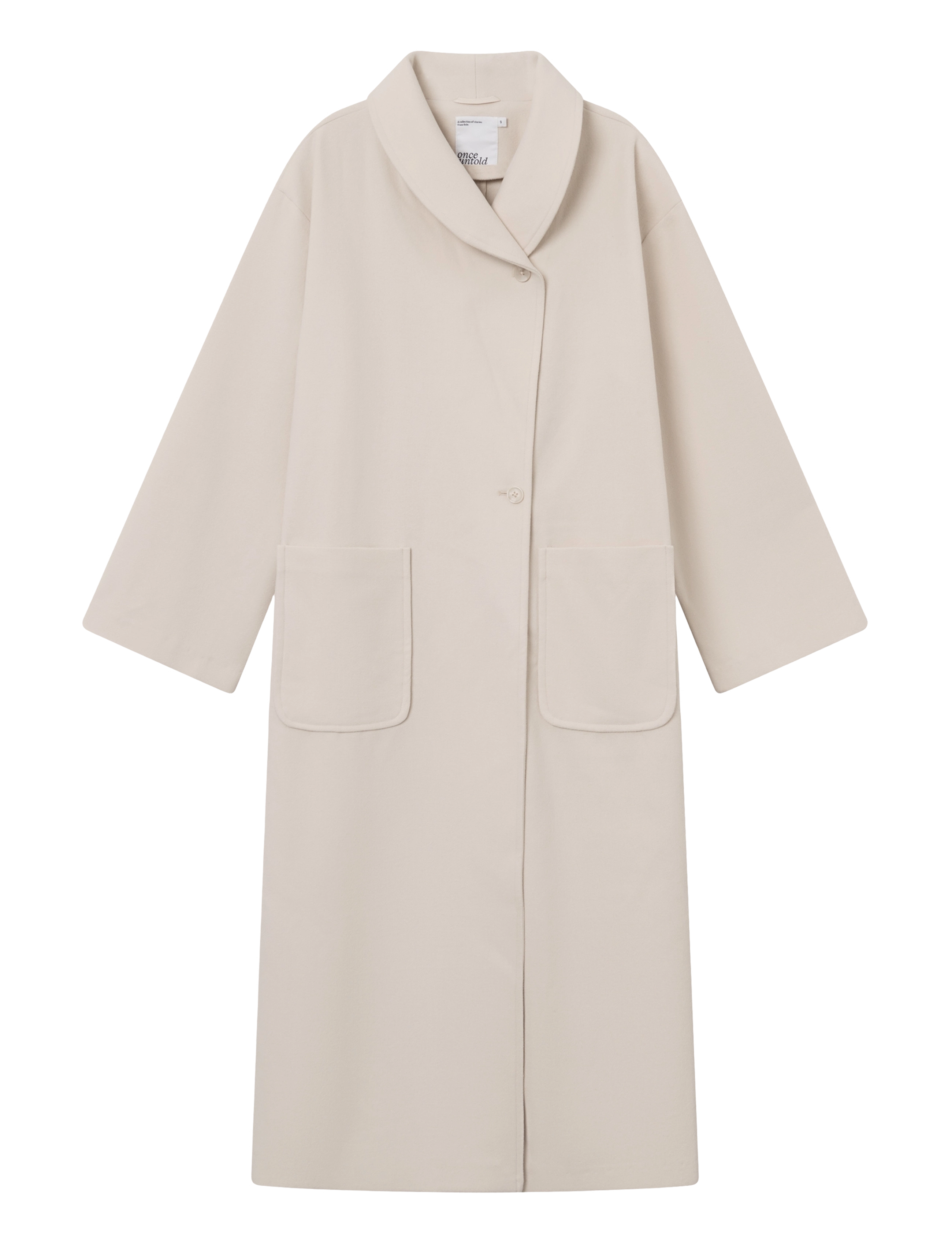 ONCE UNTOLD Camille Long Mantel Cream - XL - Damen