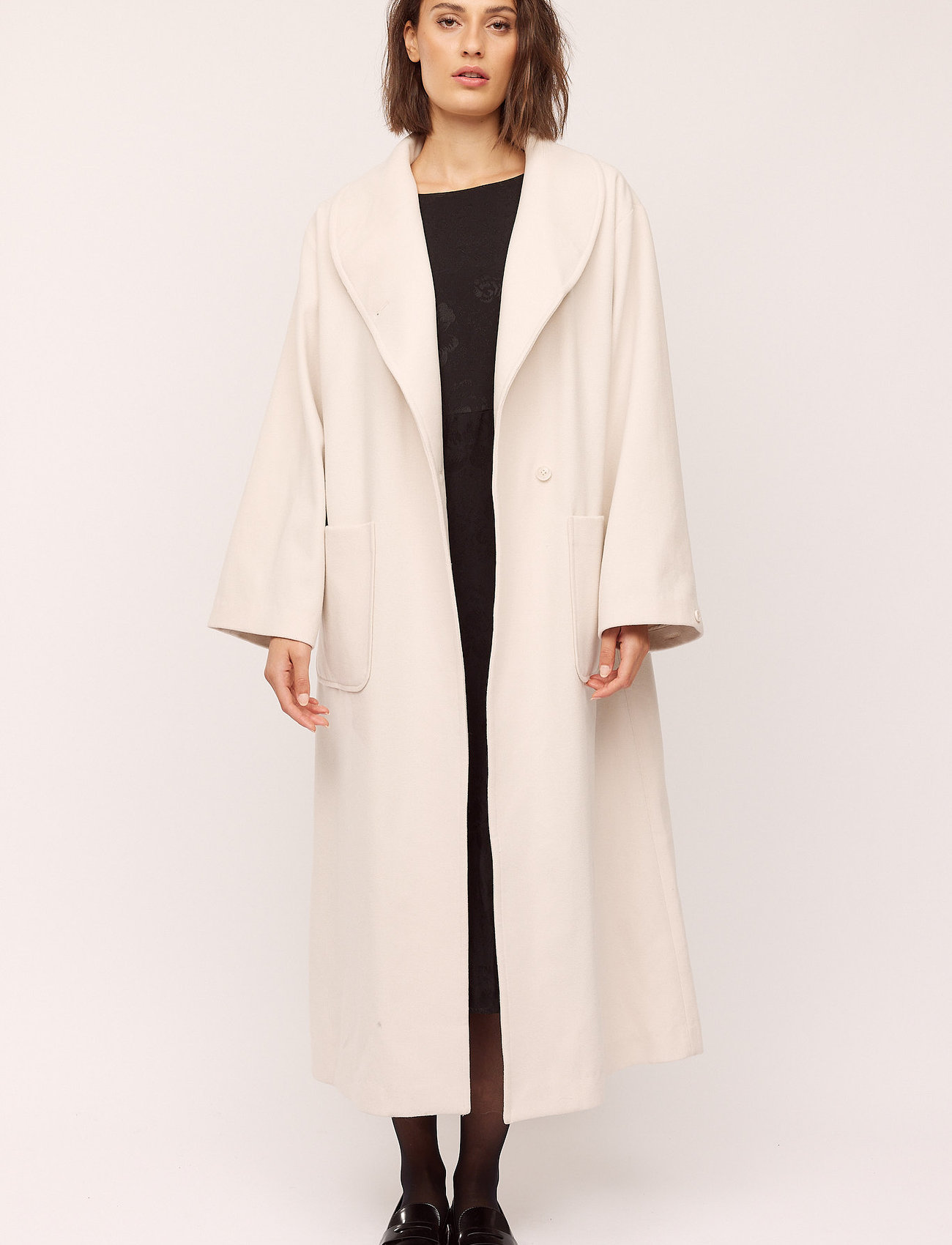Once Untold - Camille Long Coat - winter coats - winter white - 1