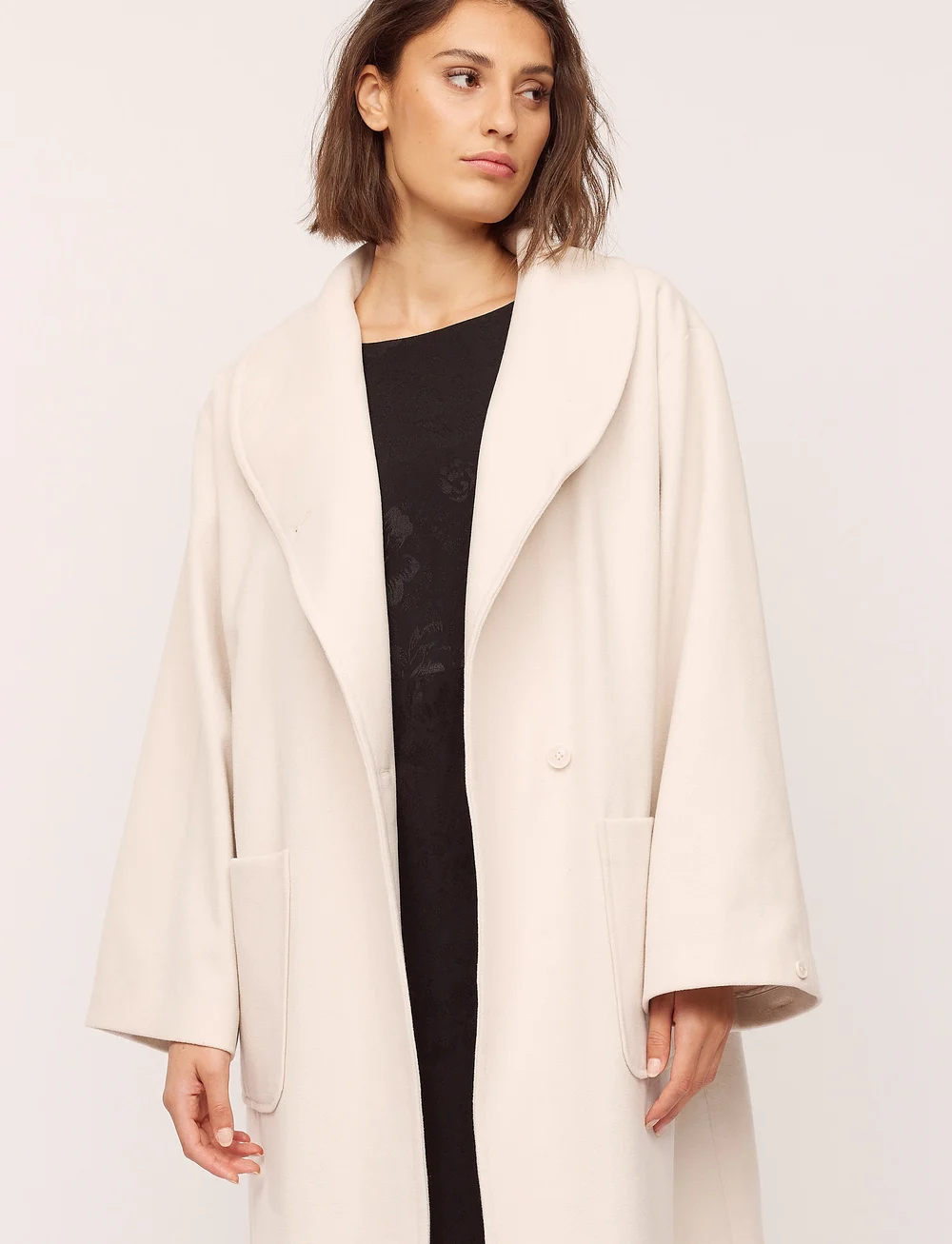 Once Untold - Camille Long Coat - mantlid - winter white - 2