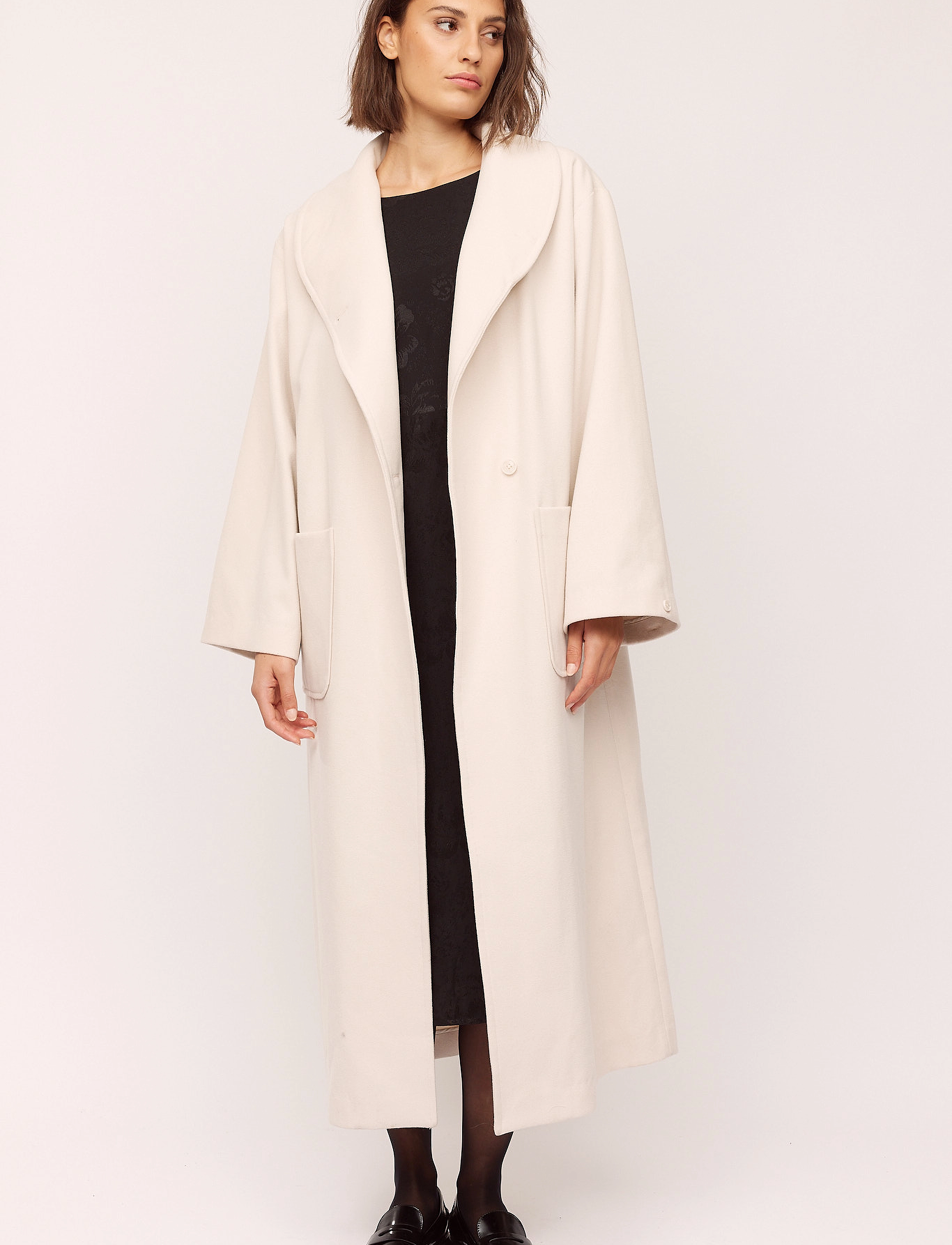 Once Untold - Camille Long Coat - overtøj - winter white - 3