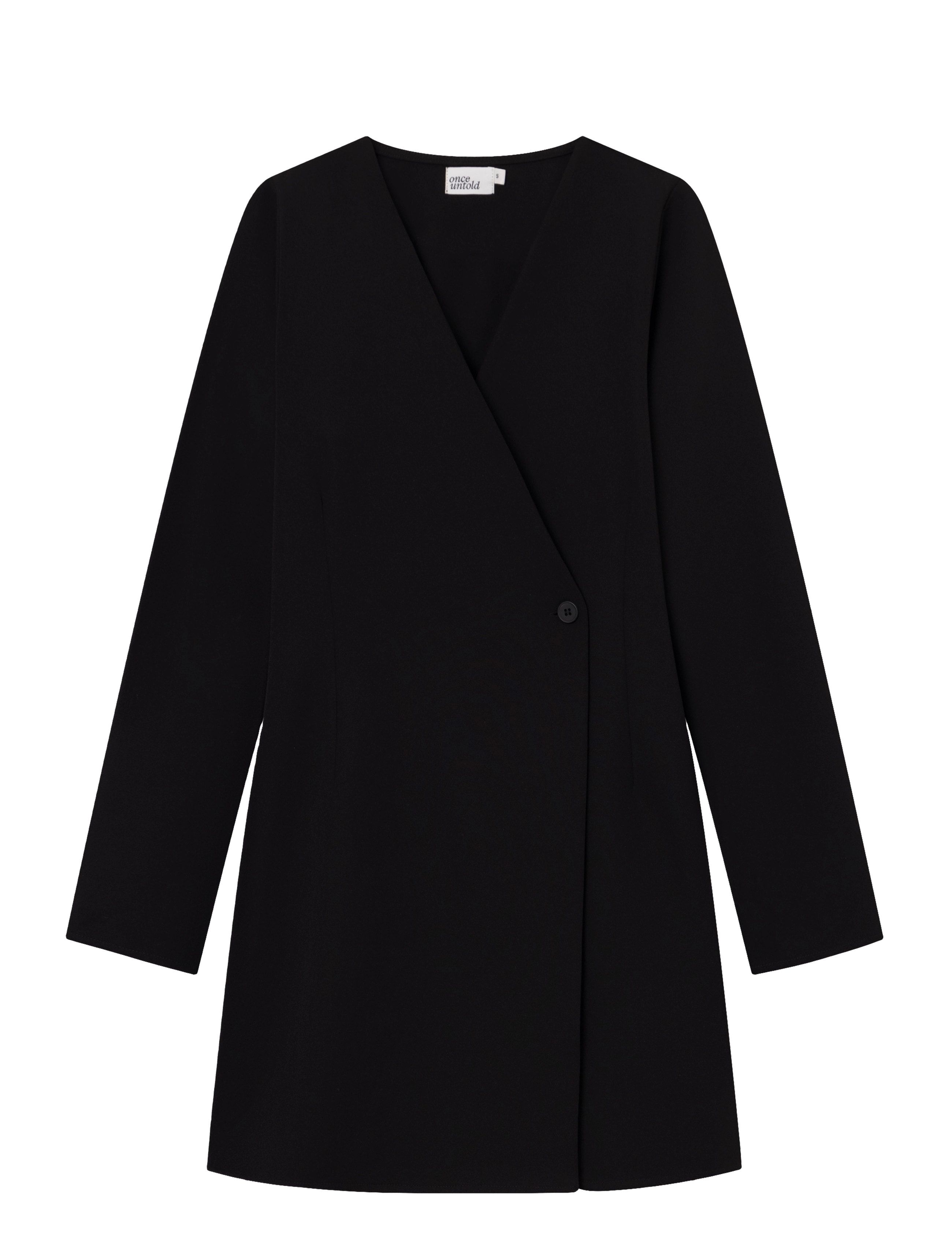 ONCE UNTOLD Zelia Wrap Kleid Schwarz - S - Damen