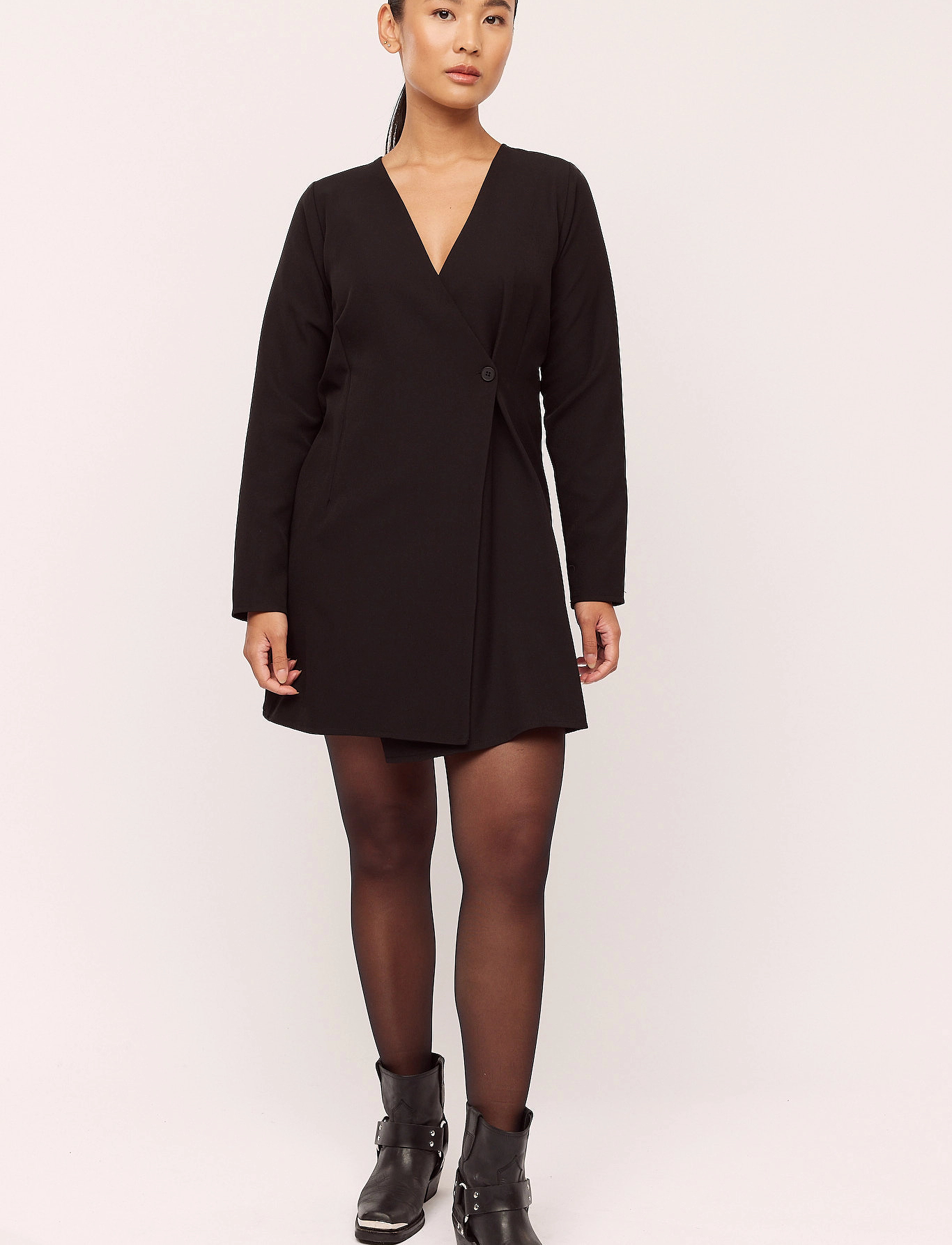Once Untold - Zelia Wrap Dress - slå-om-kjoler - black - 2