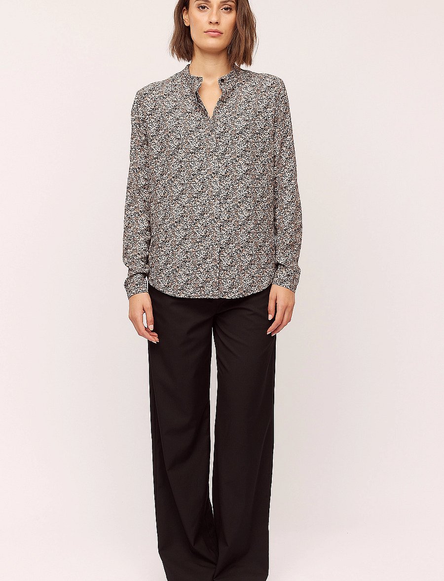 Once Untold - Elisa Shirt - langärmlige hemden - black petite flower - 0