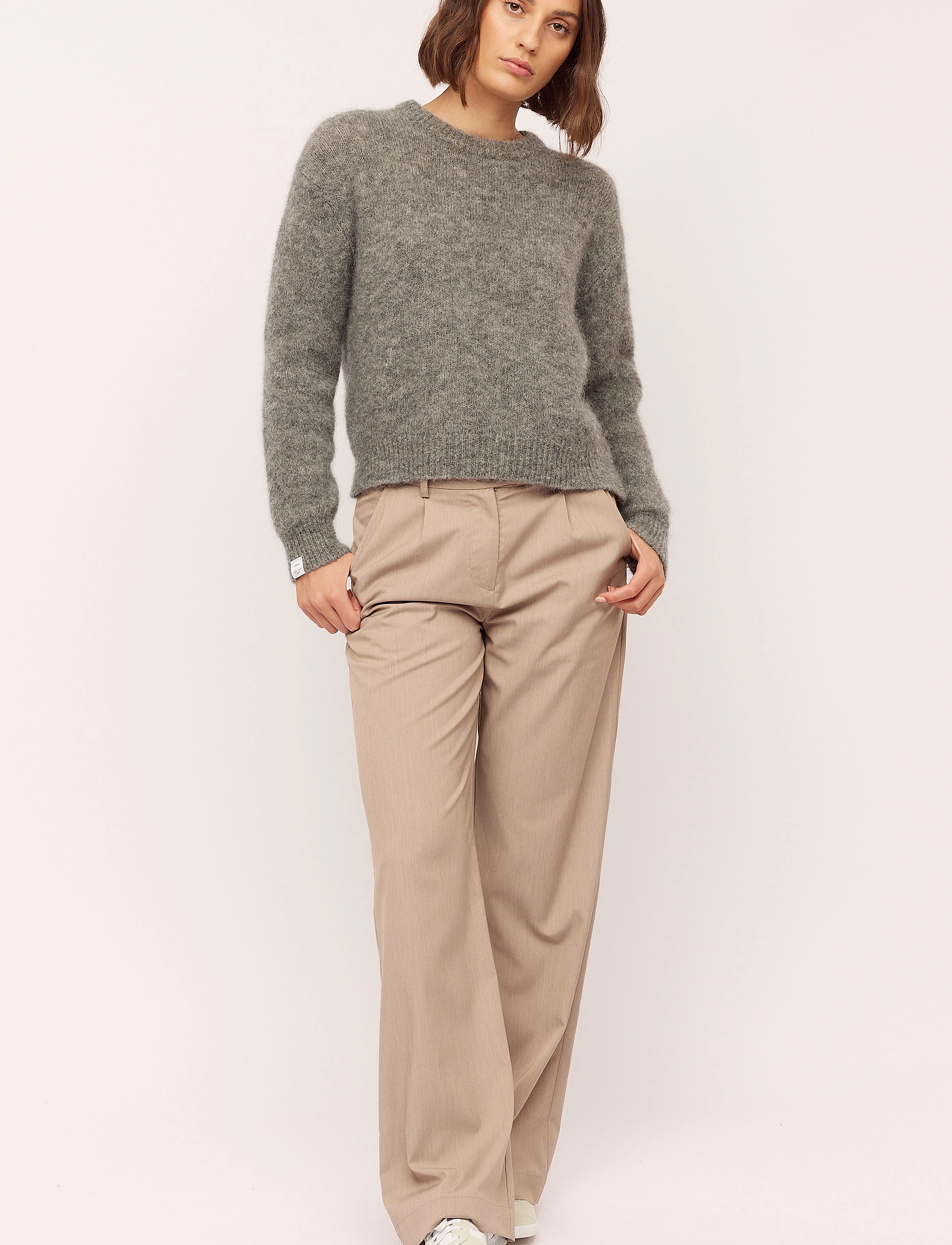 Once Untold - Astrid RN Sweater - trøjer - grey melange - 4
