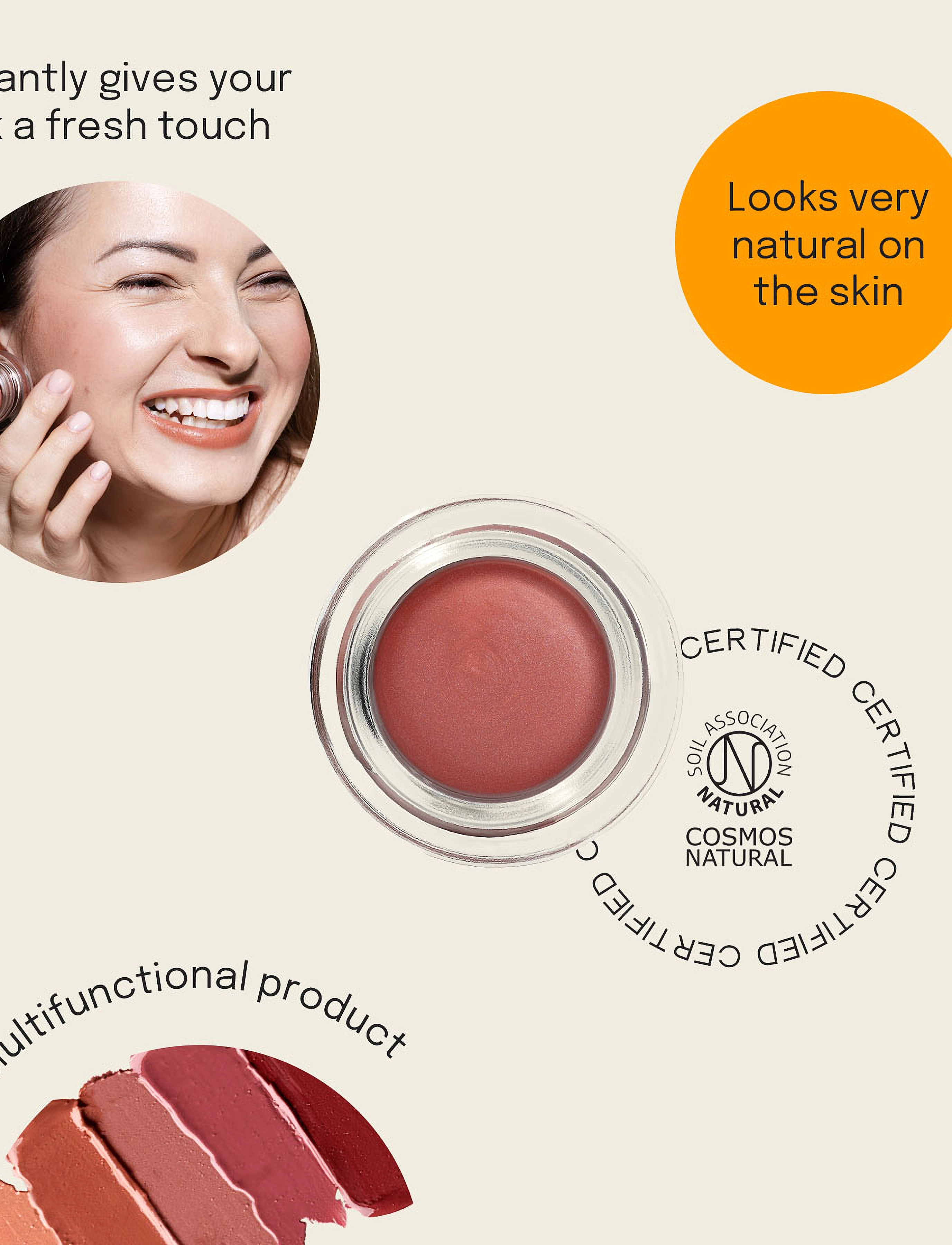 Uoga Uoga - Uoga Uoga Lip & Cheek Tint 2-in-1: creamy blush and lip colour - bliv klar til date night - tender - 5