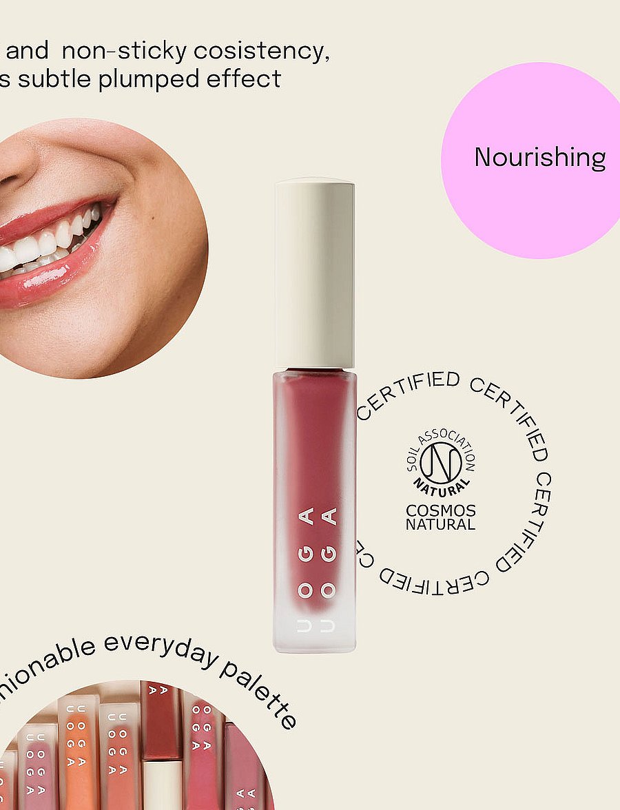 Uoga Uoga - Uoga Uoga Nourishing Lip Gloss - bliv klar til date night - neonberry - 5