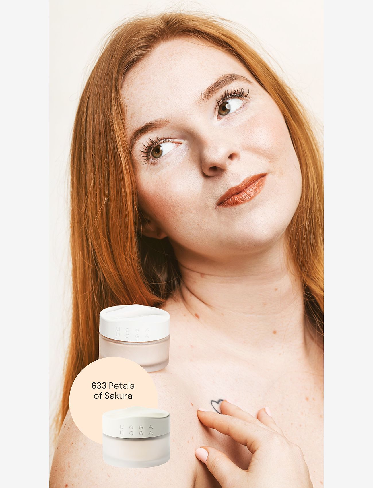 Uoga Uoga - Uoga Uoga Mineral Foundation Powder with amber SPF15 - makeup - petals of sakura - 1