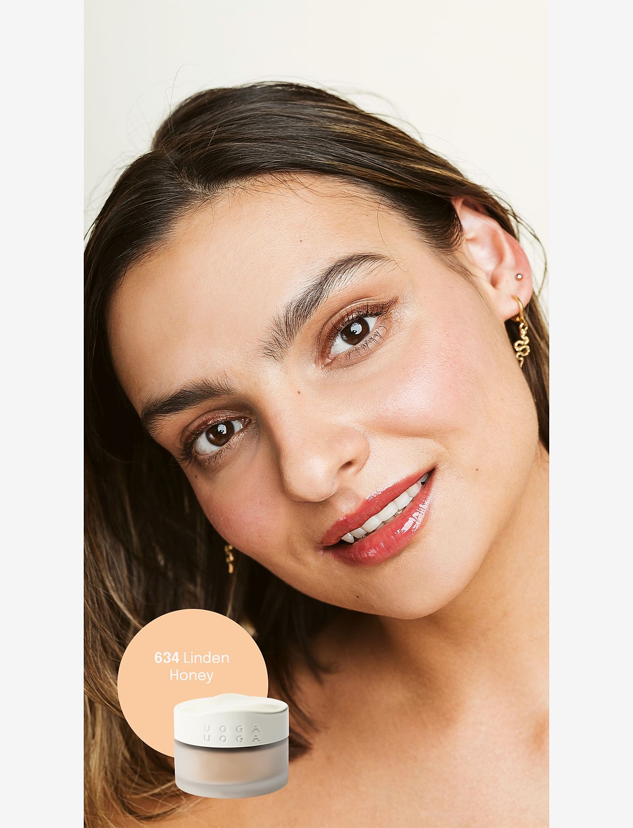 Uoga Uoga - Uoga Uoga Mineral Foundation Powder with amber SPF15 - makeup - linden honey - 1