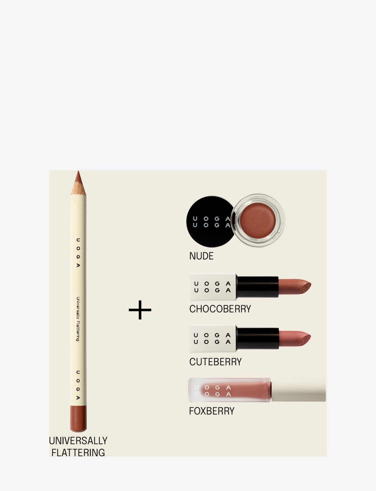 Uoga Uoga - Uoga Uoga Lip pencil - klar for date night - universally flattering - 3