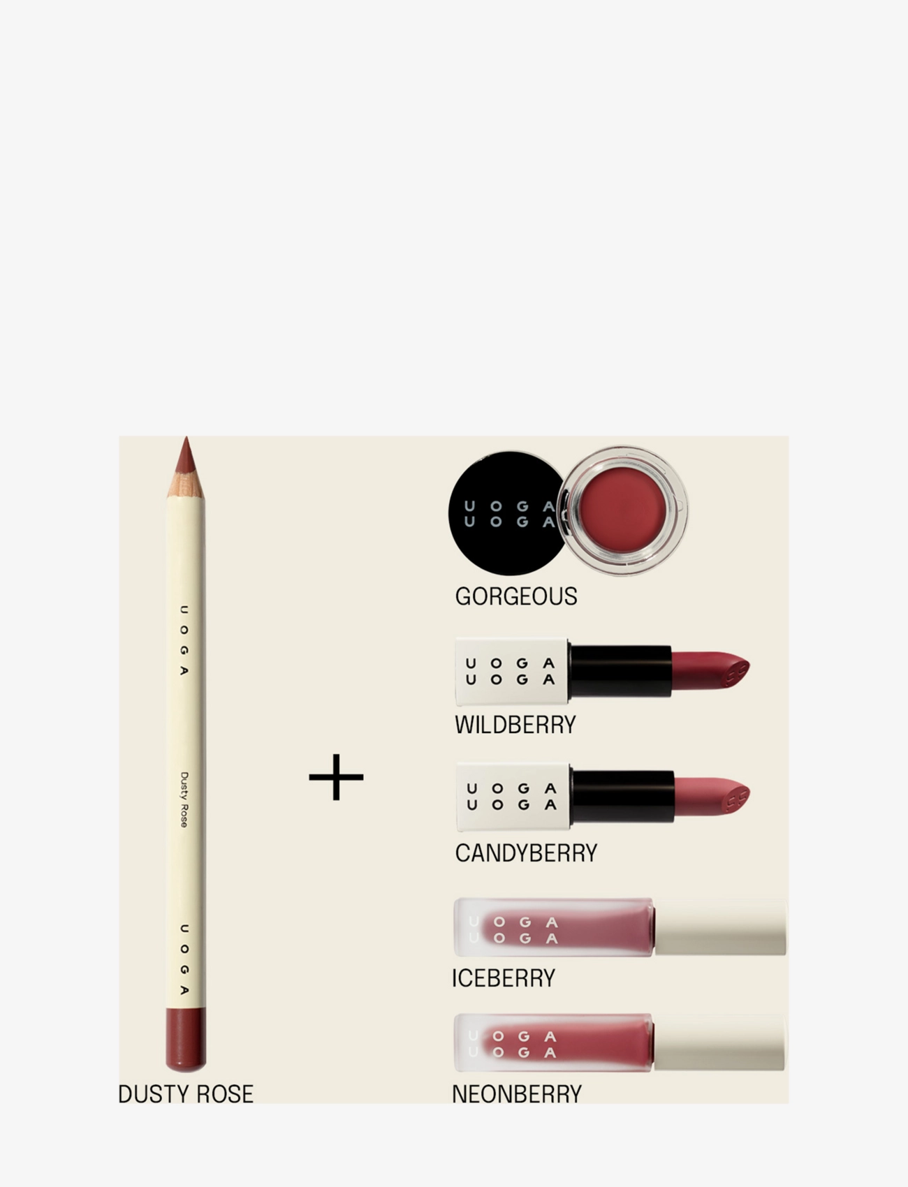 Uoga Uoga - Uoga Uoga Lip pencil - makeup - dusty rose - 3
