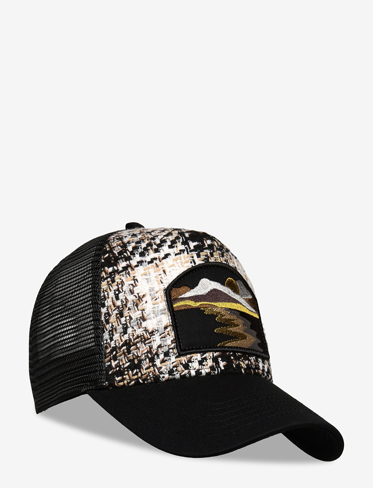 Upfront - ASLAN Checked Trucker Cap - nokkmütsid - black - 0