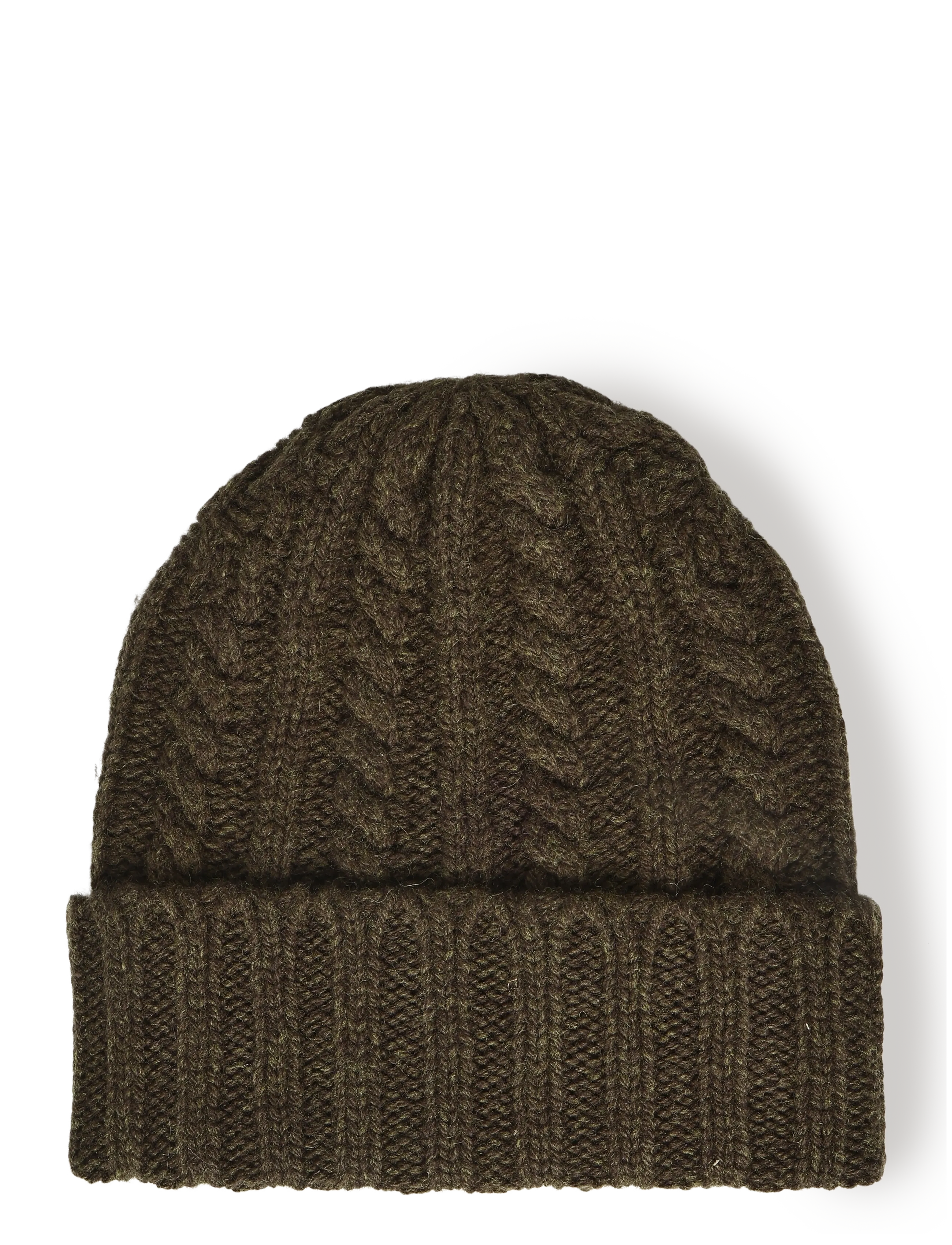 Upfront CABLE Beanie - Mützen - ARMY / khaki/green