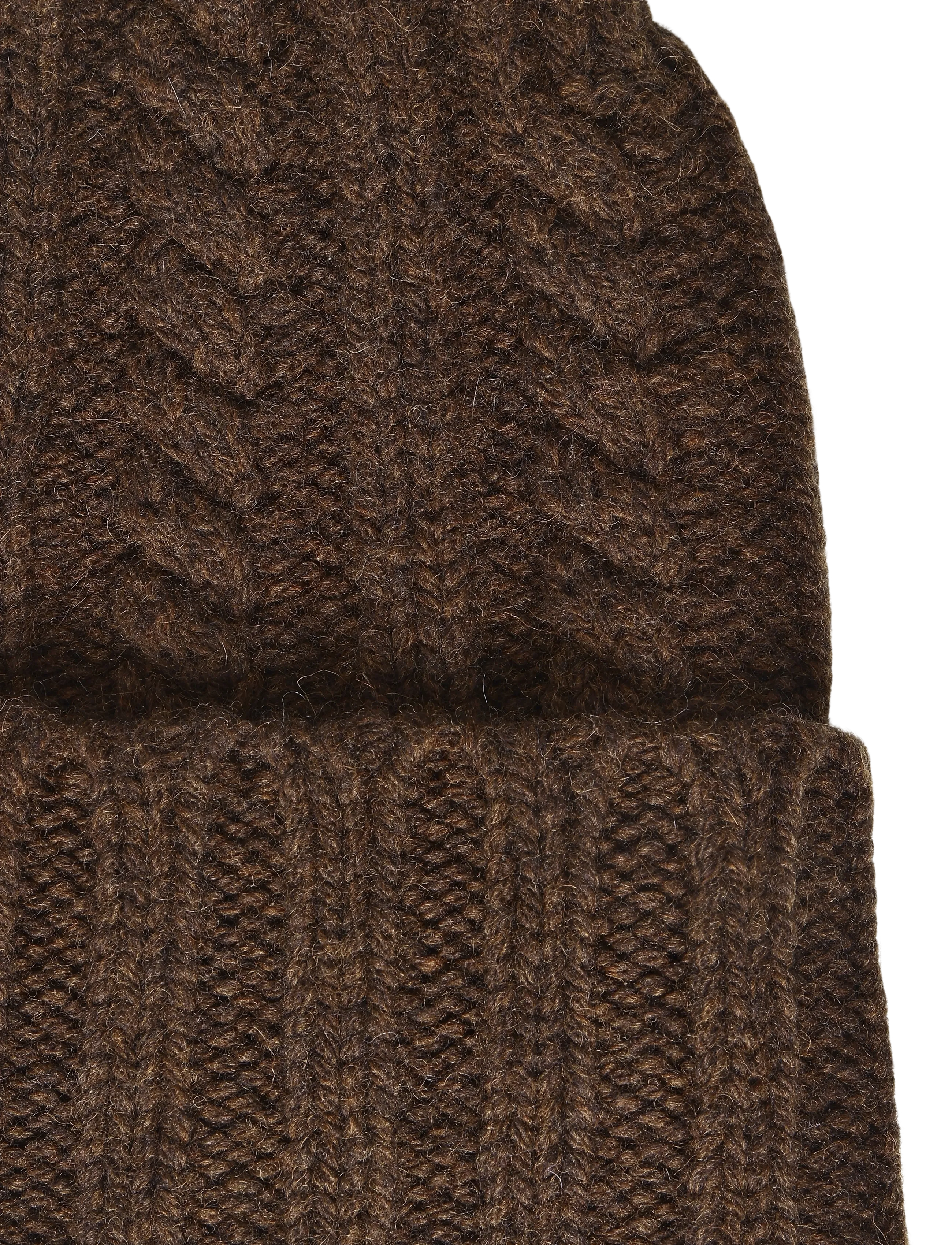 Upfront - CABLE Beanie - megztos kepurės - brown - 2