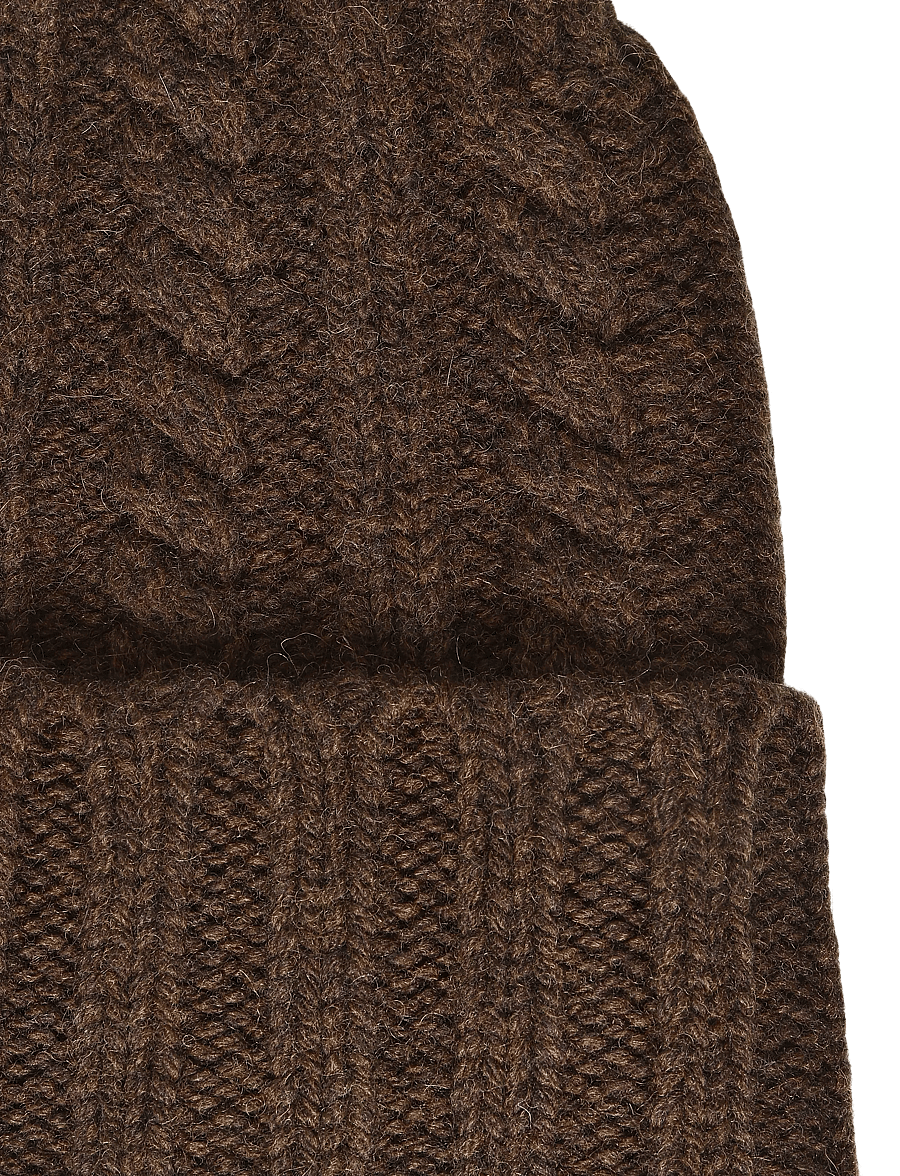 Upfront - CABLE Beanie - megztos kepurės - brown - 2