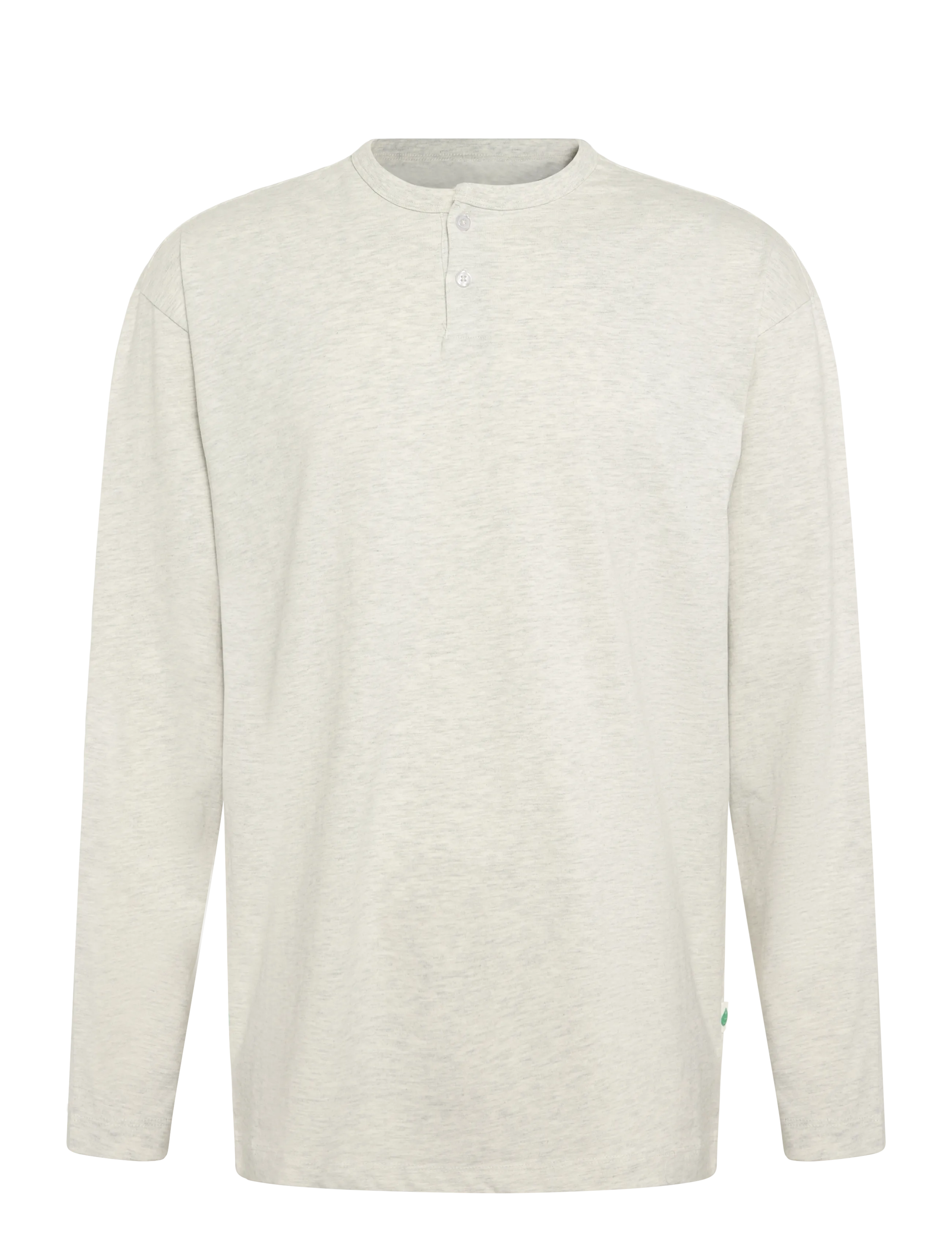 Urban Classic Essentials Oversized Henley Longsleeve - T-särgid - LIGHTGREY / grey