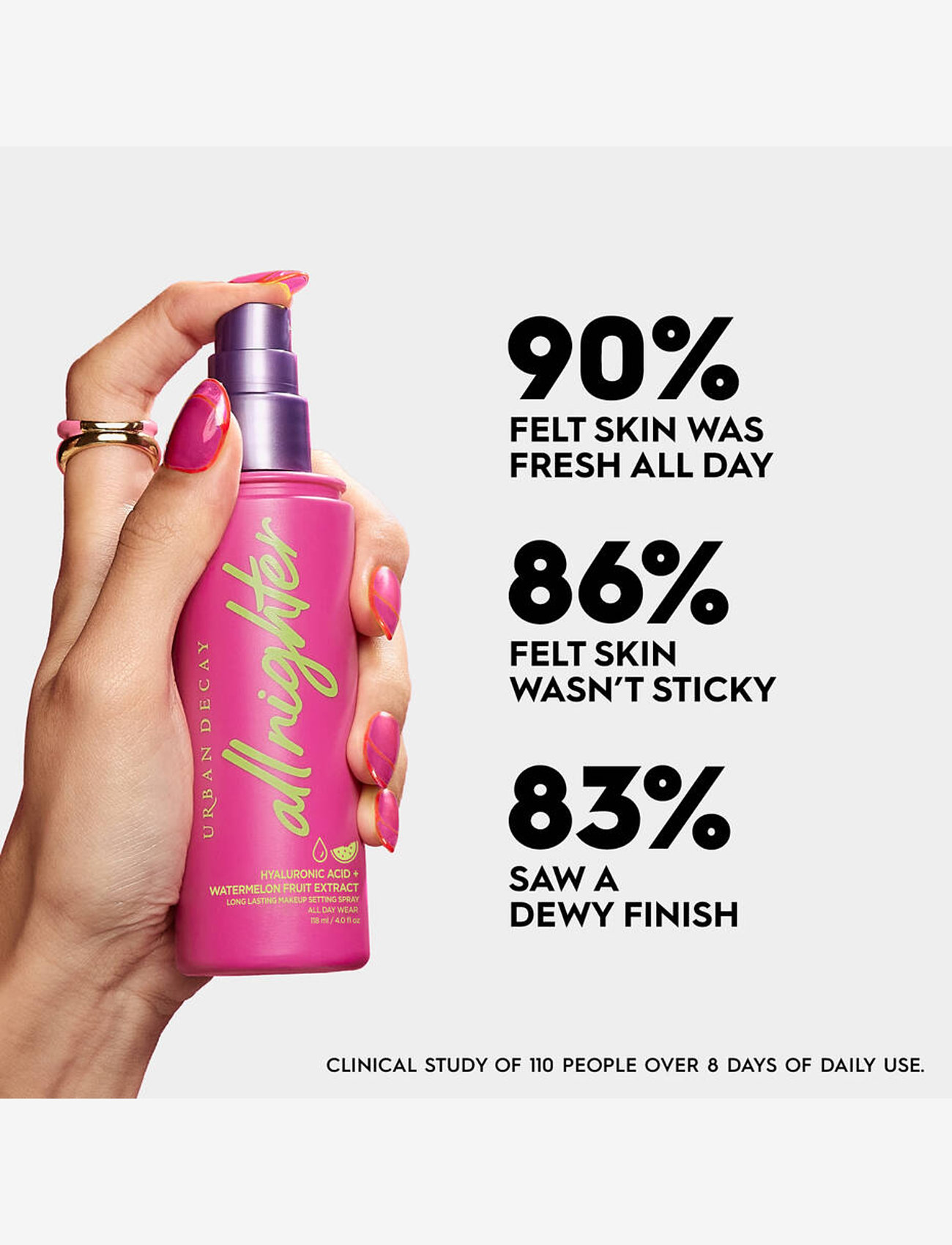 Urban Decay - Urban Decay All Nighter Hyaluronic Setting Spray 118 ml - makeup - clear - 4