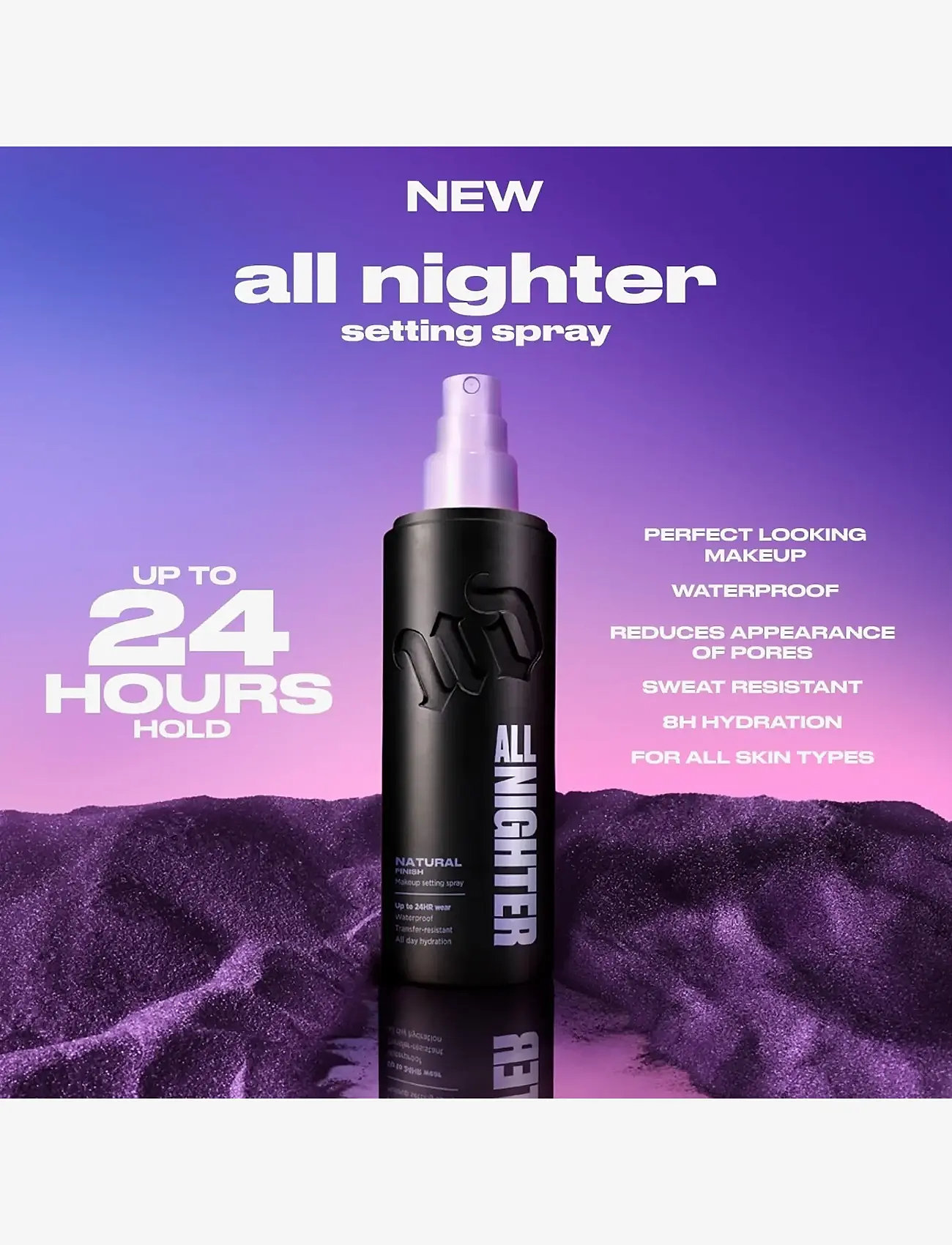 Urban Decay - Urban Decay All Nighter Makeup Setting Spray Natural Finish 118ml - smink - clear - 2