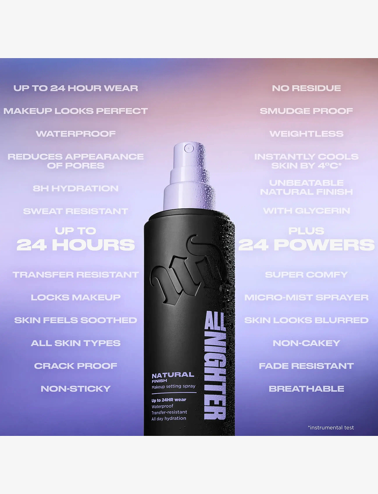 Urban Decay - Urban Decay All Nighter Makeup Setting Spray Natural Finish 118ml - smink - clear - 3