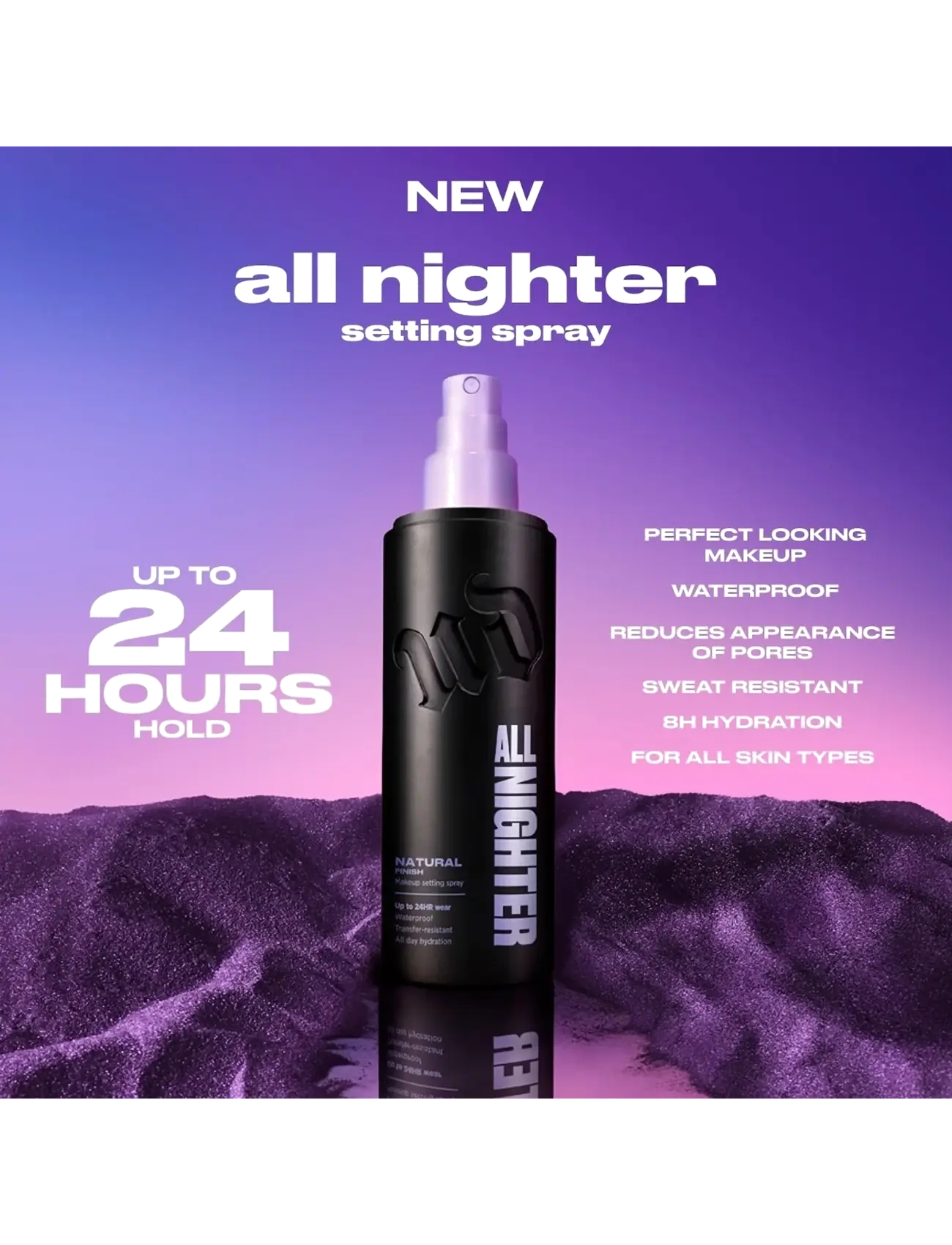 Urban Decay - Urban Decay All Nighter Makeup Setting Spray Natural Finish 30ml - smink - clear - 2