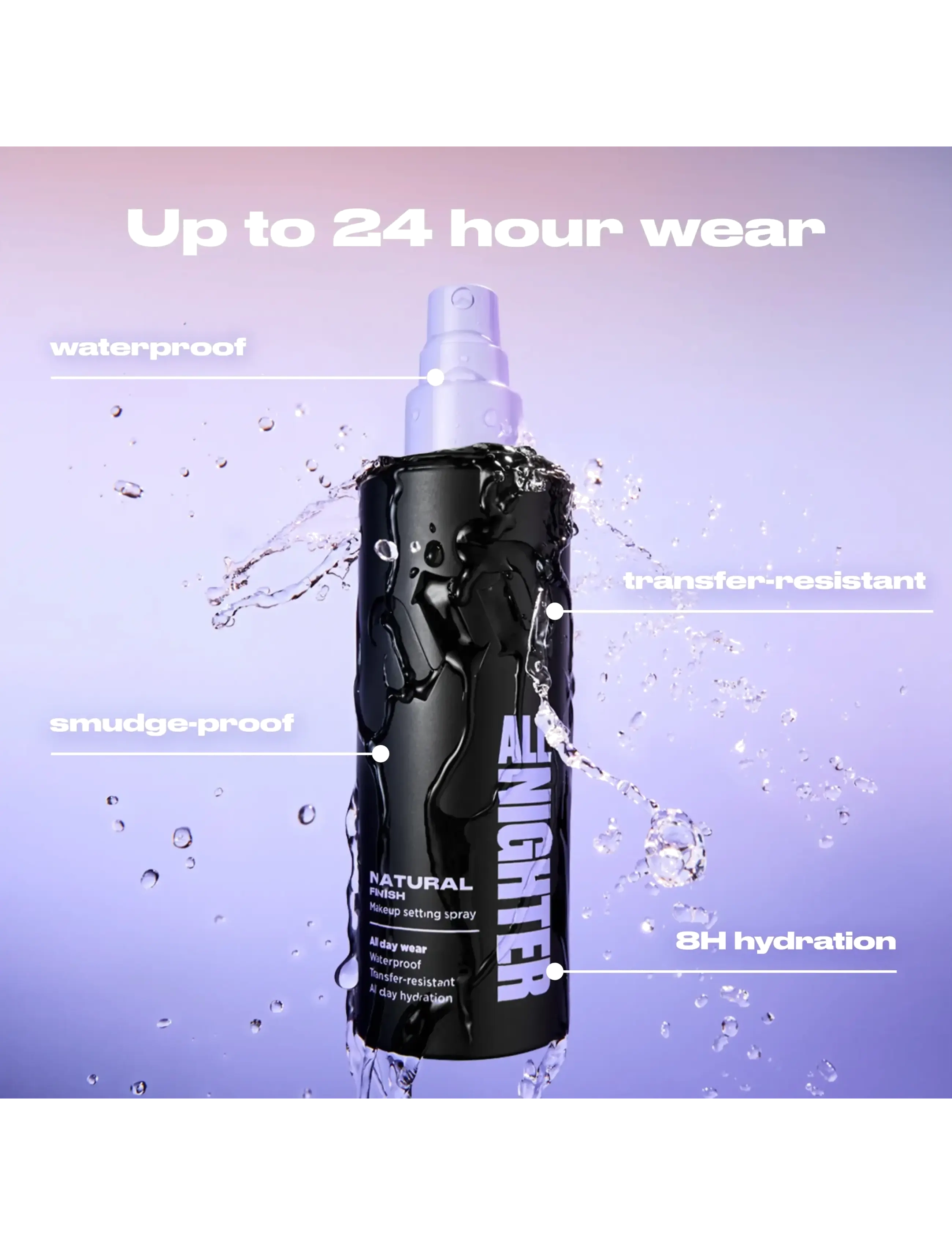 Urban Decay - Urban Decay All Nighter Makeup Setting Spray Natural Finish 30ml - smink - clear - 3