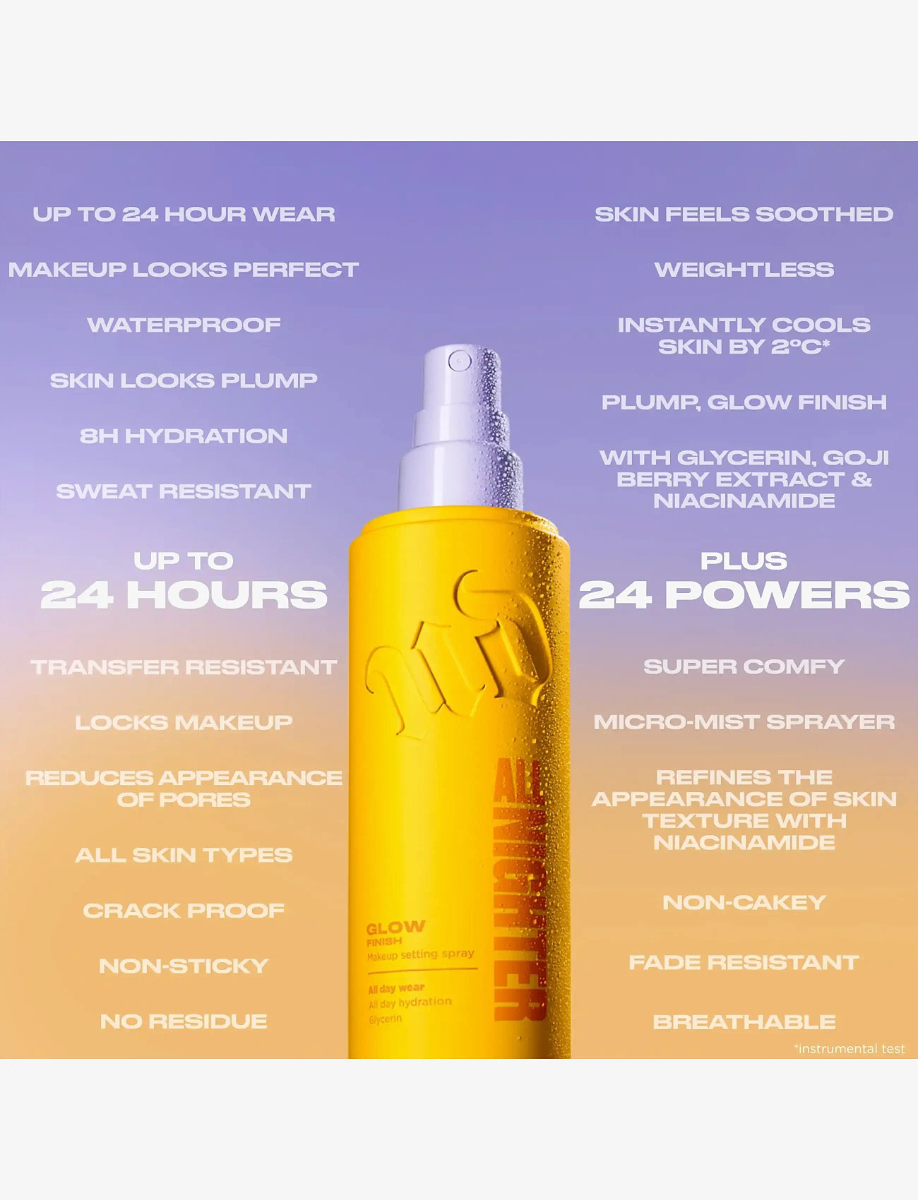 Urban Decay - Urban Decay All Nighter Makeup Setting Spray Glow Finish 118ml - smink - clear - 3