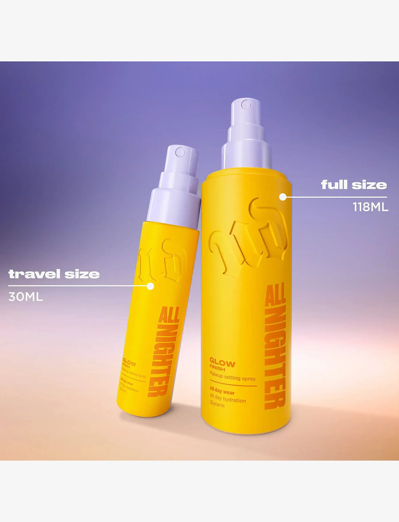 Urban Decay - Urban Decay All Nighter Makeup Setting Spray Glow Finish 118ml - smink - clear - 5