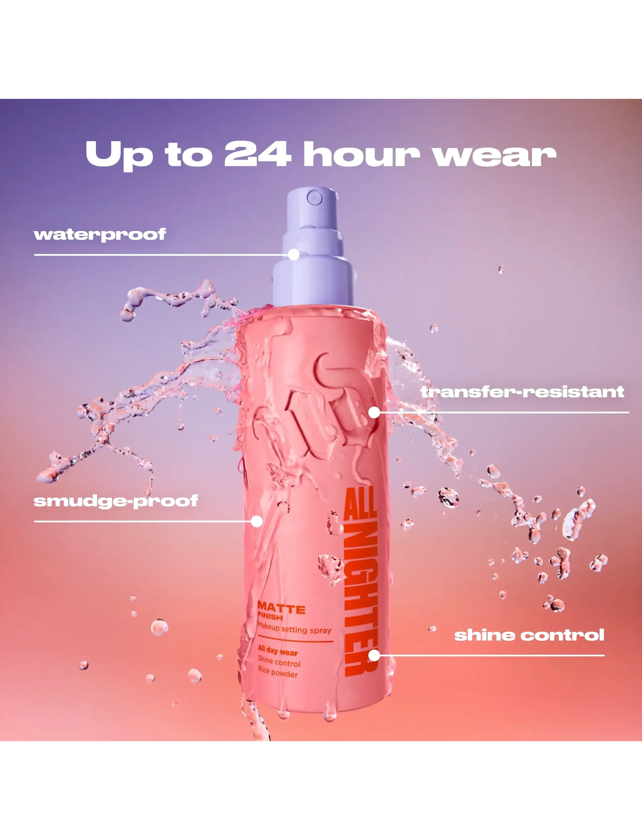 Urban Decay - Urban Decay All Nighter Makeup Setting Spray Matte Finish 30ml - smink - clear - 2