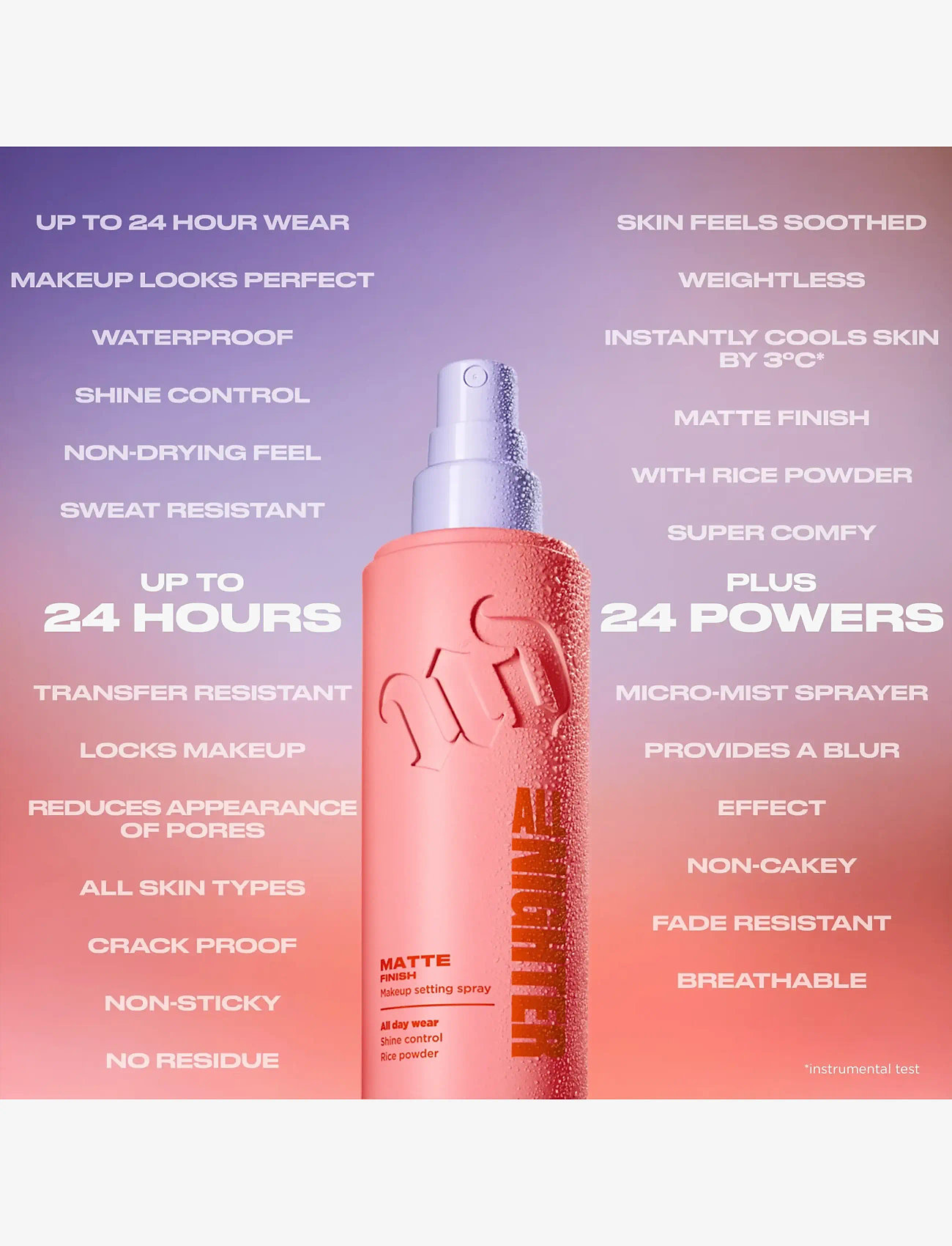 Urban Decay - Urban Decay All Nighter Makeup Setting Spray Matte Finish 30ml - smink - clear - 3