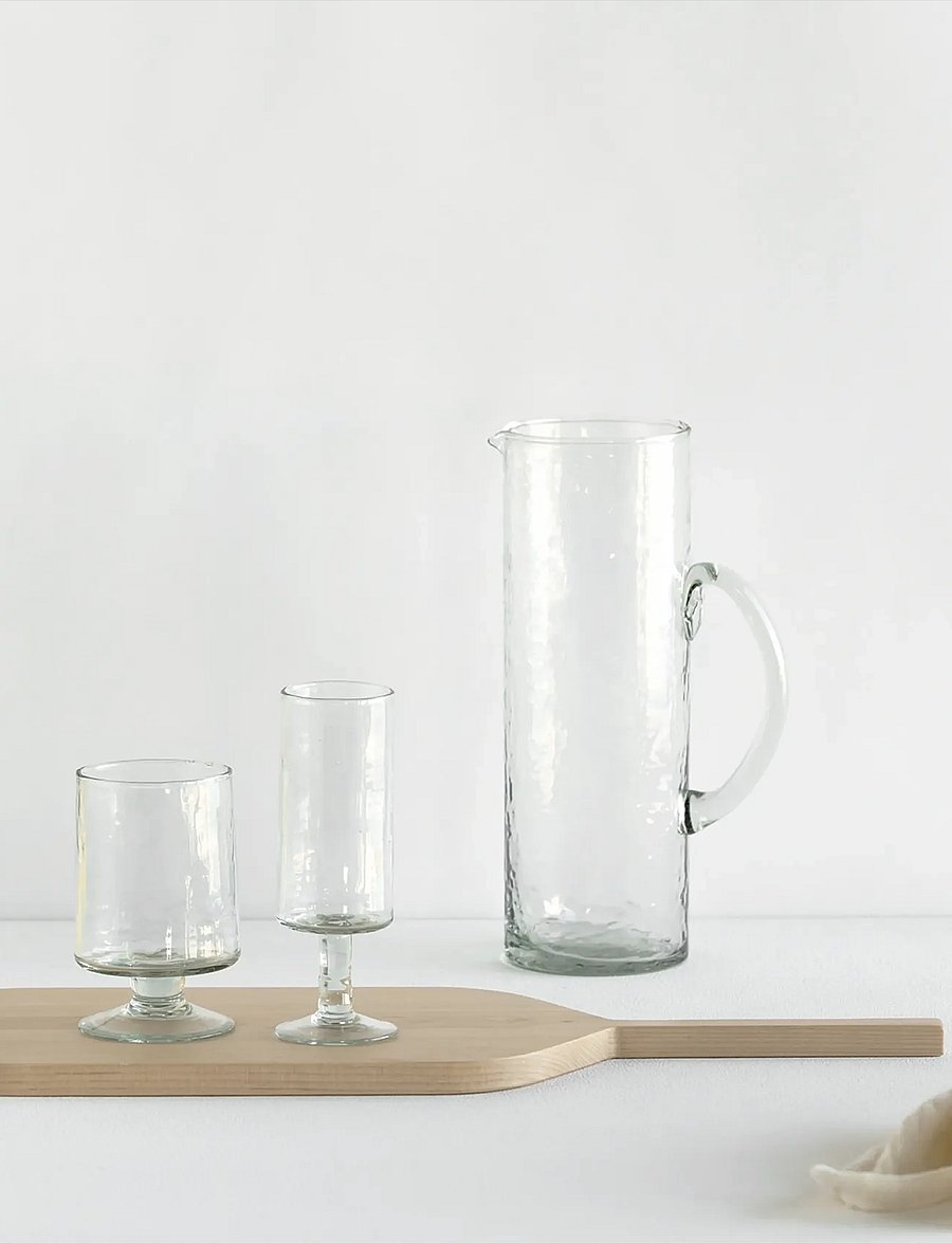 Urban Nature Culture - Urban Nature Culture jug hammered transparent - wasserkaraffen - transparant - 2