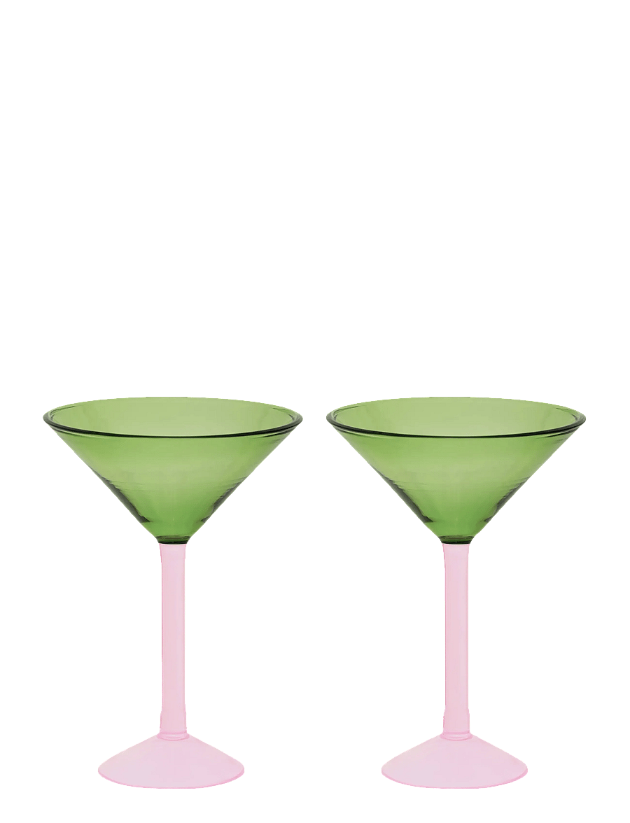 Urban Nature Culture - Urban Nature Culture Martini Cocktail glass, set of 2, in gift pack - cocktail & longdrinkgläser - apple green - 1