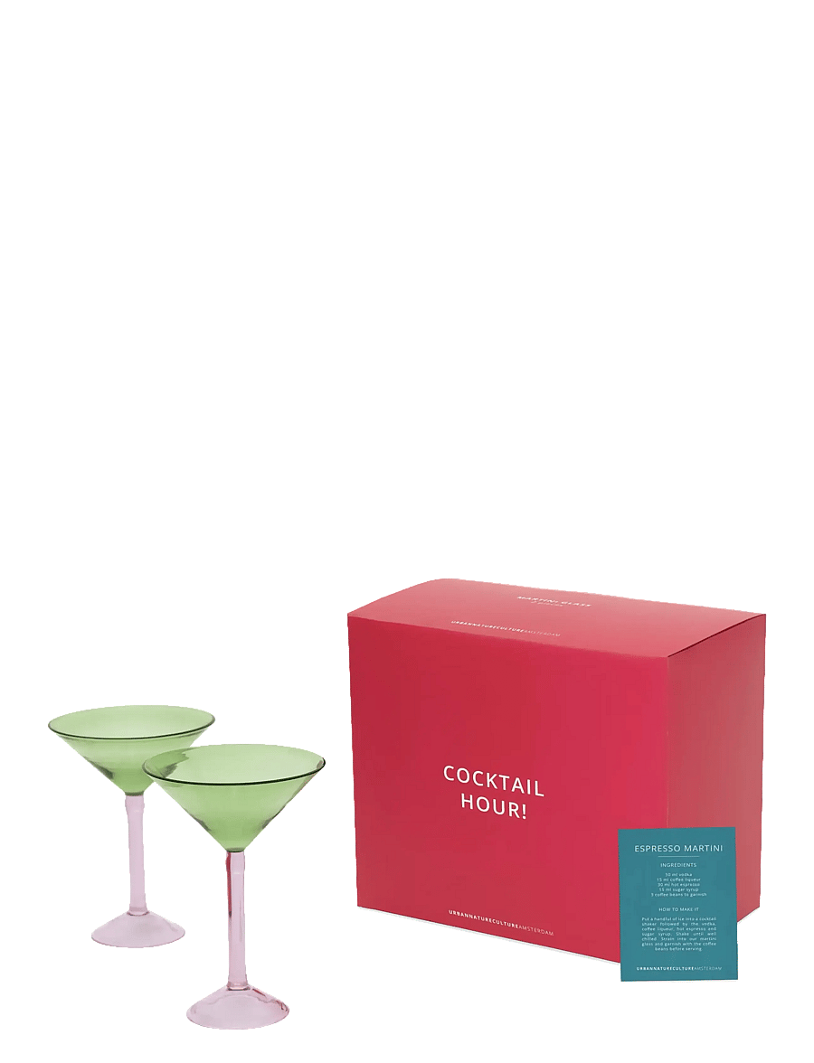 Urban Nature Culture - Urban Nature Culture Martini Cocktail glass, set of 2, in gift pack - cocktail & longdrinkgläser - apple green - 2