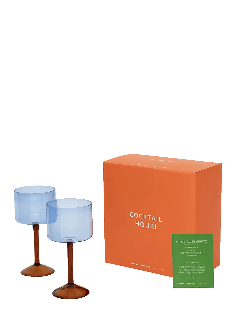 Urban Nature Culture - Urban Nature Culture Gin-tonic Cocktail glass, set of 2, in gift pack - cocktail & longdrinkgläser - ice blue - 2
