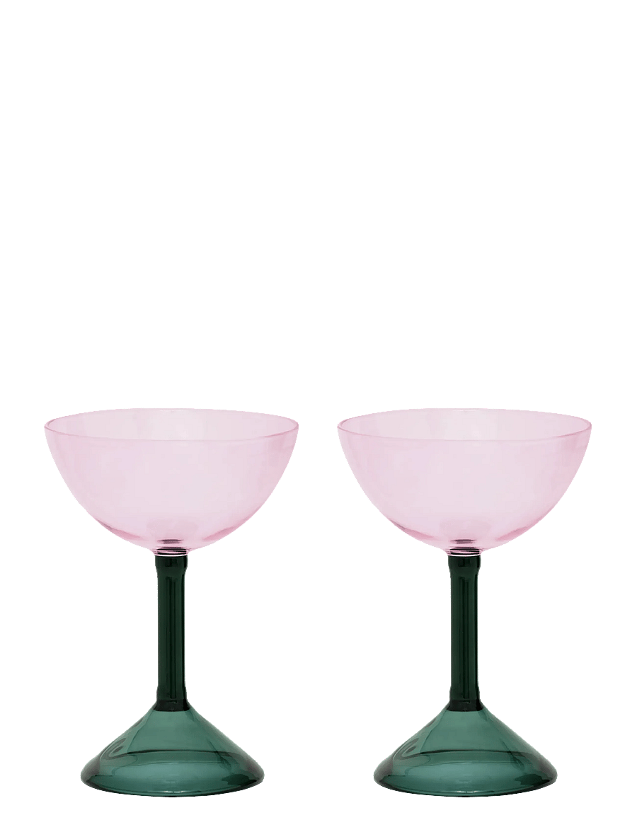 Urban Nature Culture - Urban Nature Culture Coupe Cocktail glass, set of 2, in gift pack - cocktail & longdrinkgläser - rose pink - 1
