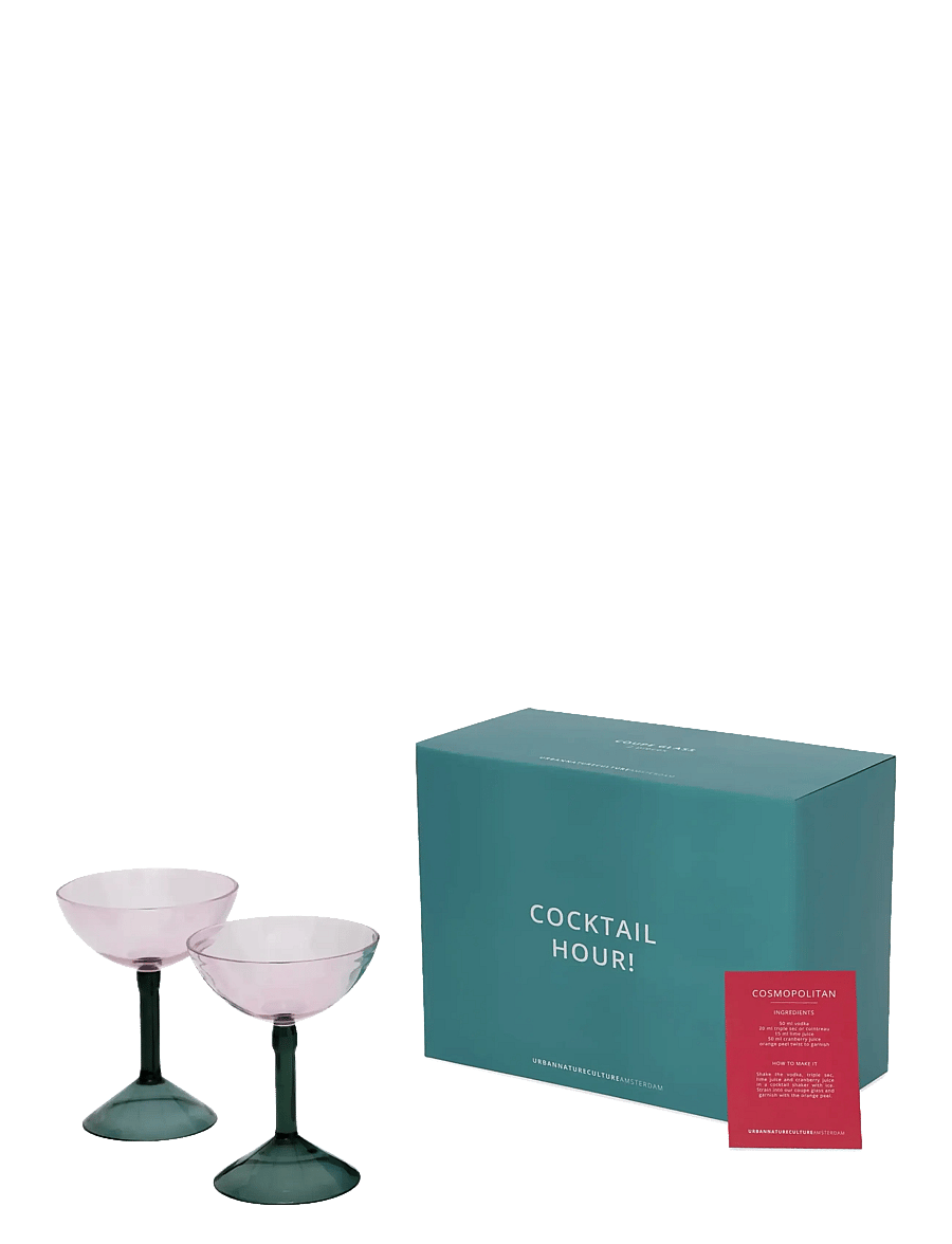 Urban Nature Culture - Urban Nature Culture Coupe Cocktail glass, set of 2, in gift pack - cocktail & longdrinkgläser - rose pink - 2