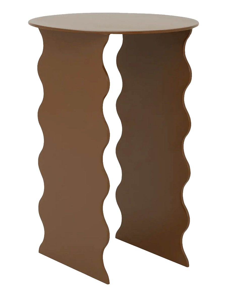 Urban Nature Culture - Urban Nature Culture side table Wavy - beistelltische & kleine tische - adobe - 1