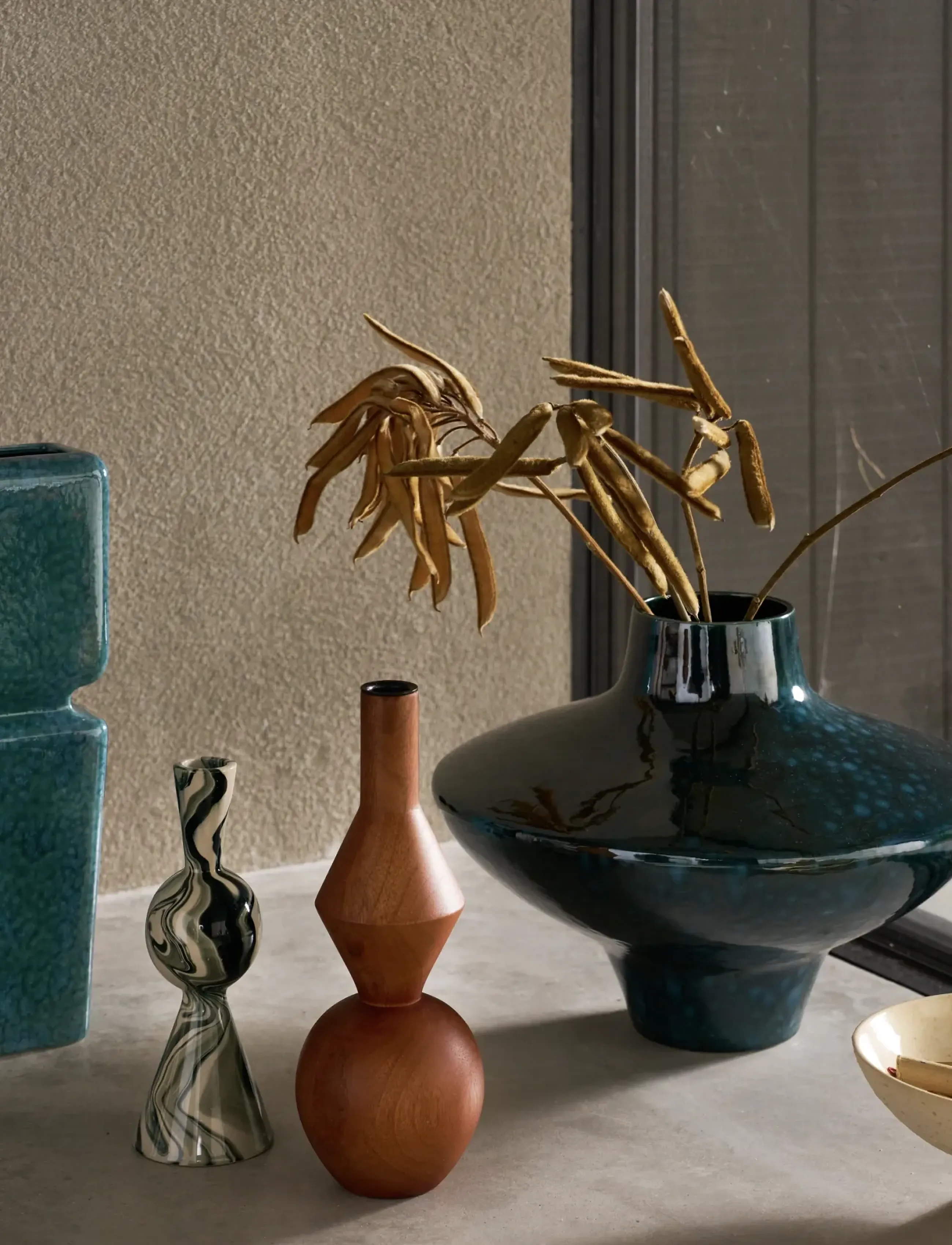 Urban Nature Culture Vase Anders, H 35 cm, Vases, Blau - Other Homeware